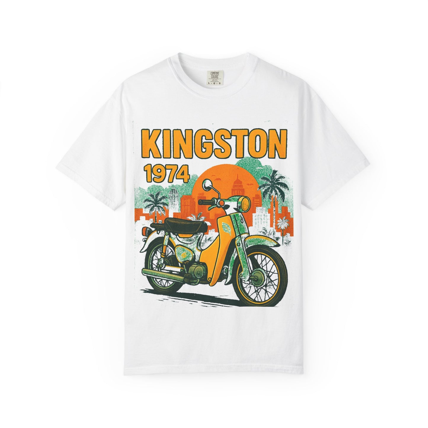 Kingston 1974 Vintage Tee, Retro Motorcycle Tee, Unisex Graphic T-Shirt, Summer Fashion, Travel Souvenir Shirt, Gift for Him/Her