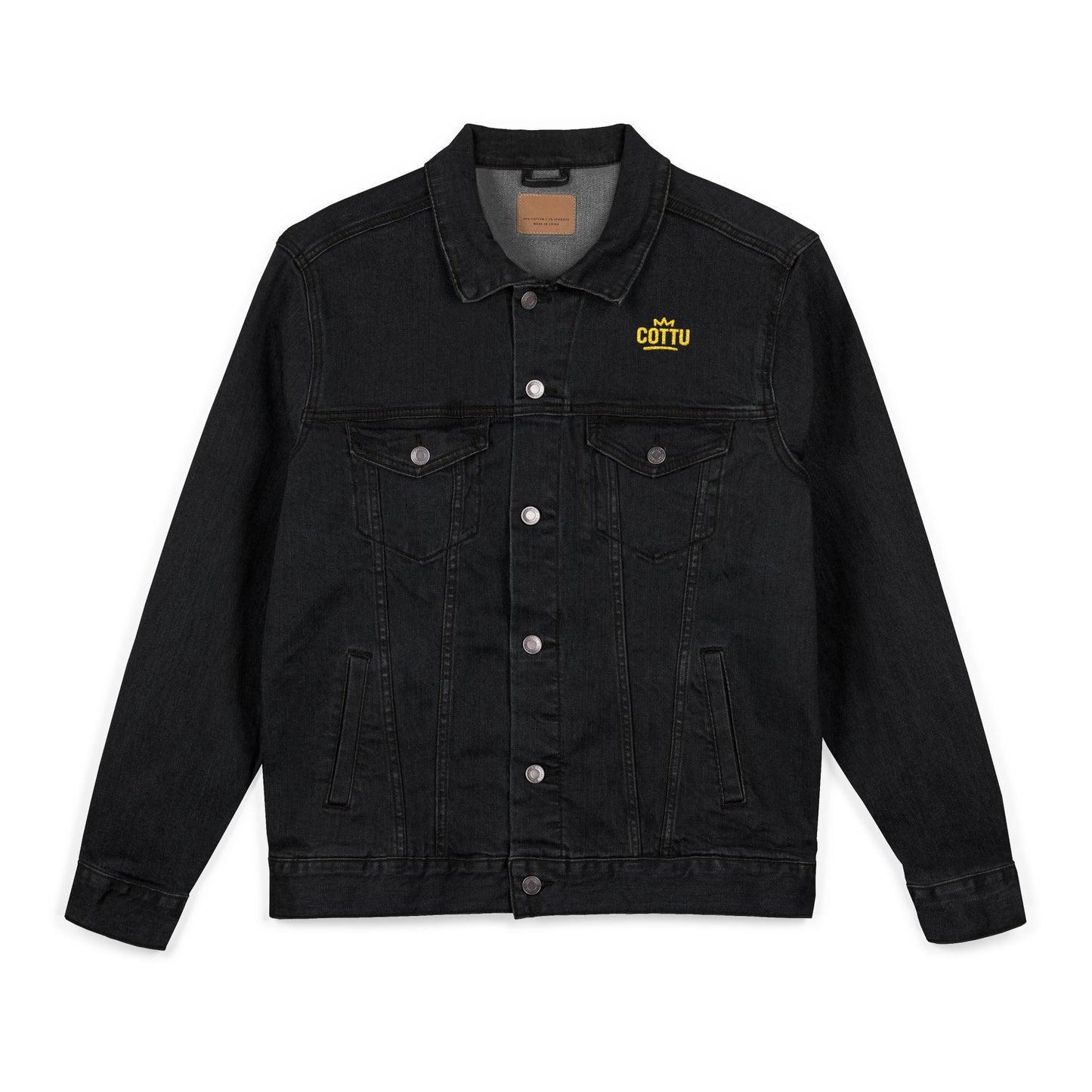 Denim Jacket Brick Retro Style Embroidery Unisex