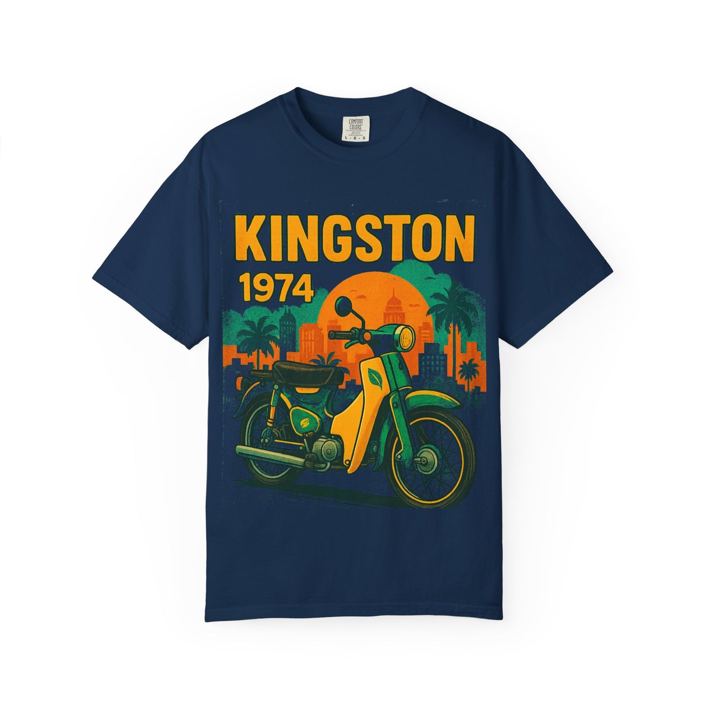 Kingston 1974 Vintage Tee, Retro Motorcycle Tee, Unisex Graphic T-Shirt, Summer Fashion, Travel Souvenir Shirt, Gift for Him/Her