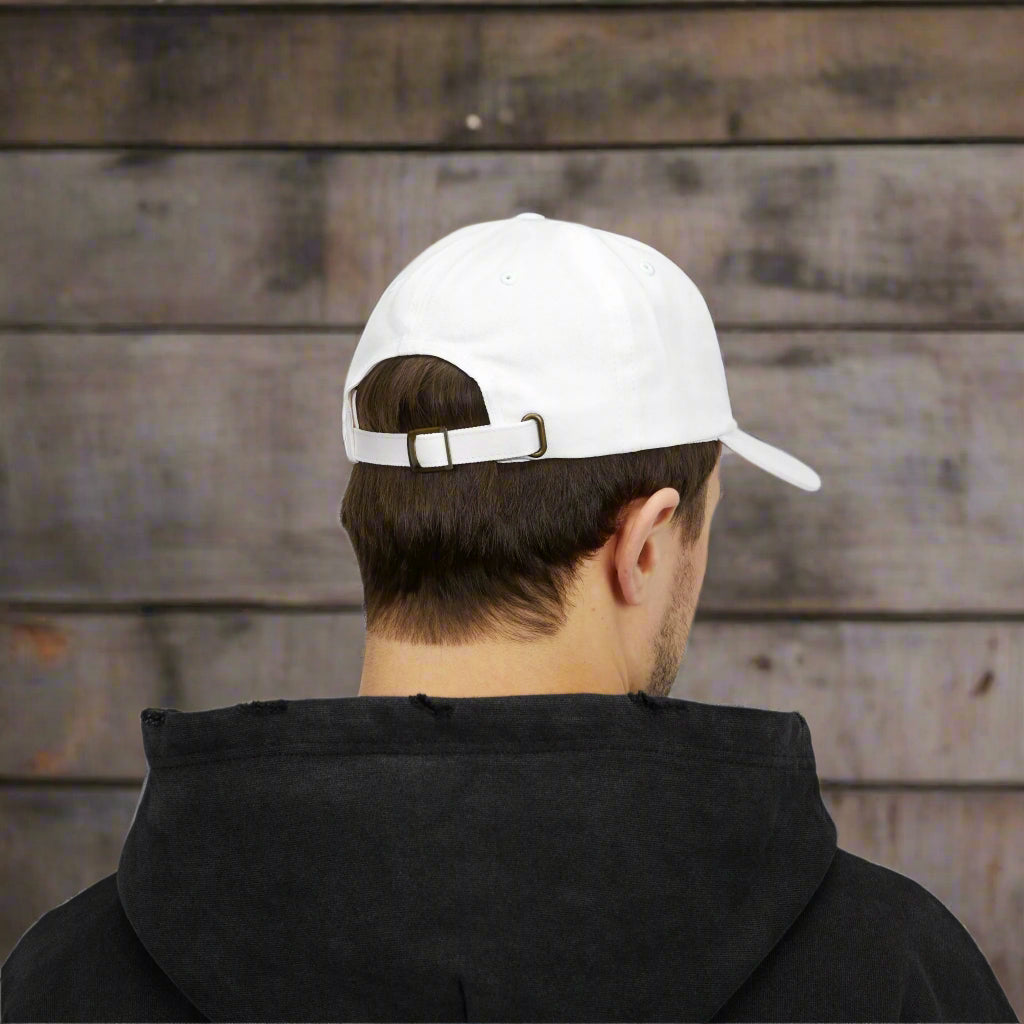 Life Lays Bricks Dad Cap - Classic White Hat, Perfect for Fathers' Day, Gift for Dads, Casual Style, Summer Accessory
