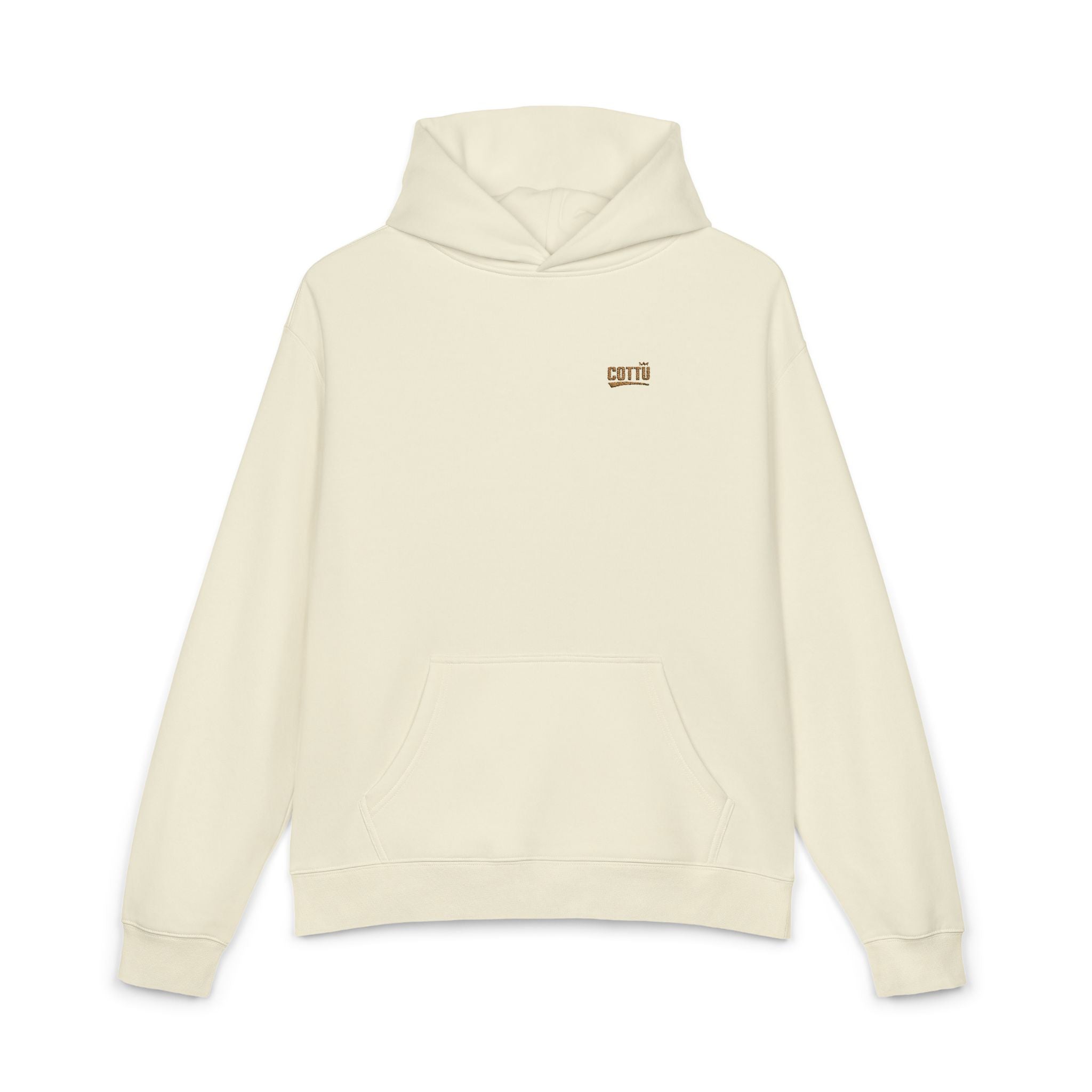 Relaxed Hoodie — Minimal Embroidered Chest Logo, Cozy Everyday Casual