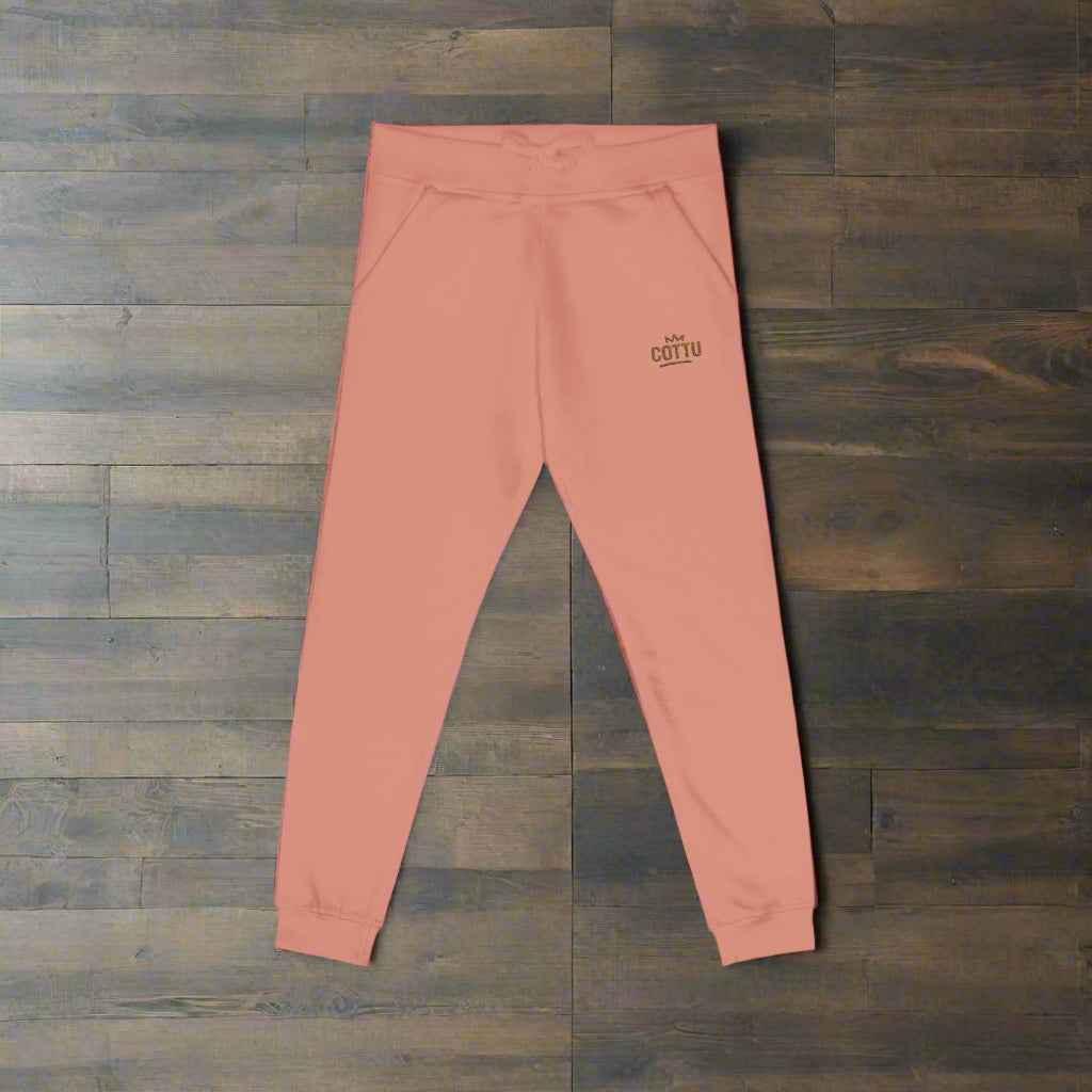 Fleece Sweatpants Retro Move-Modern Groove Embroidered