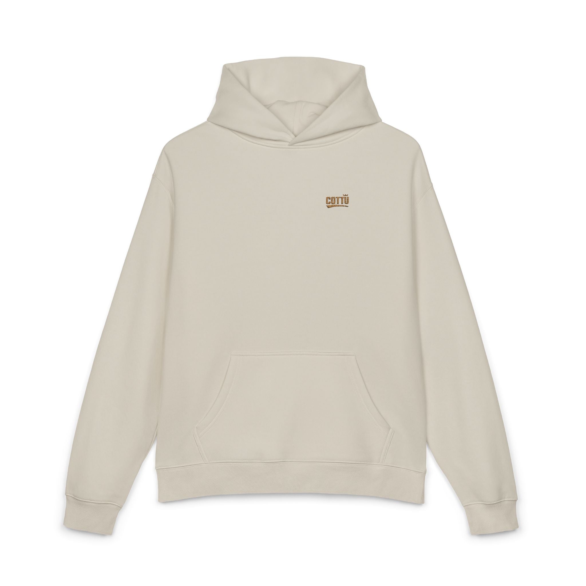 Relaxed Hoodie — Minimal Embroidered Chest Logo, Cozy Everyday Casual