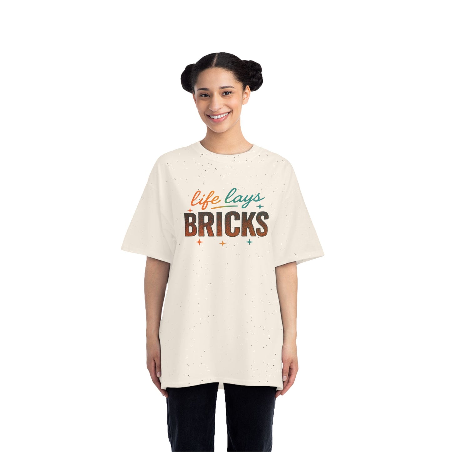 Life Lays Bricks T-Shirt, Inspirational Tee for Builders, Homeowners, Motivational Gift, Father's Day, Casual Wear