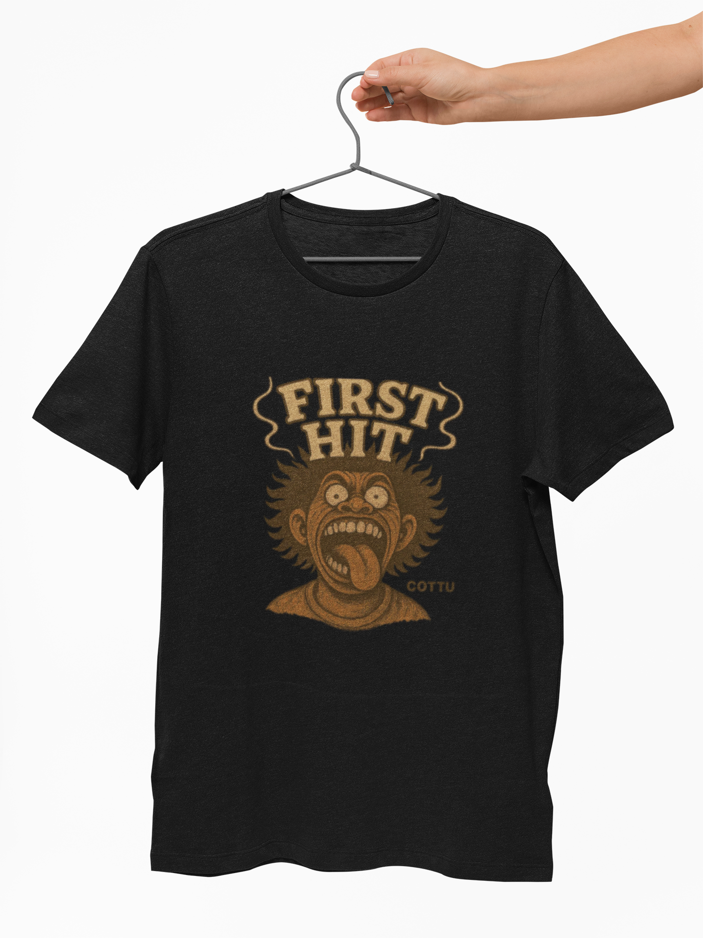 Unisex Hammer™ Graphic Tee - Playful First Hit Shirt, Casual Wear, Unique Gift, Streetwear Style, Fun Humor Apparel