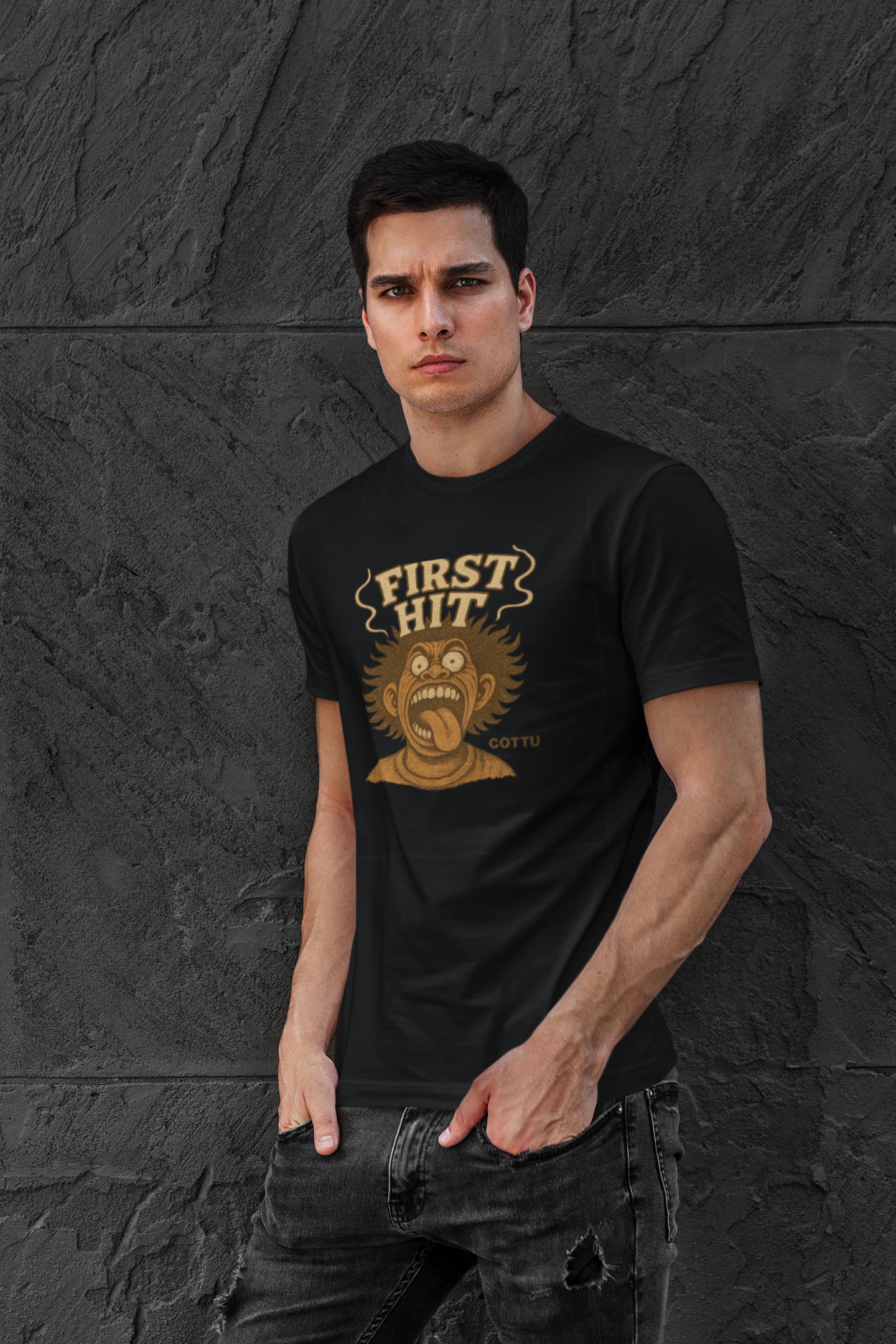 Unisex Hammer™ Graphic Tee - Playful First Hit Shirt, Casual Wear, Unique Gift, Streetwear Style, Fun Humor Apparel