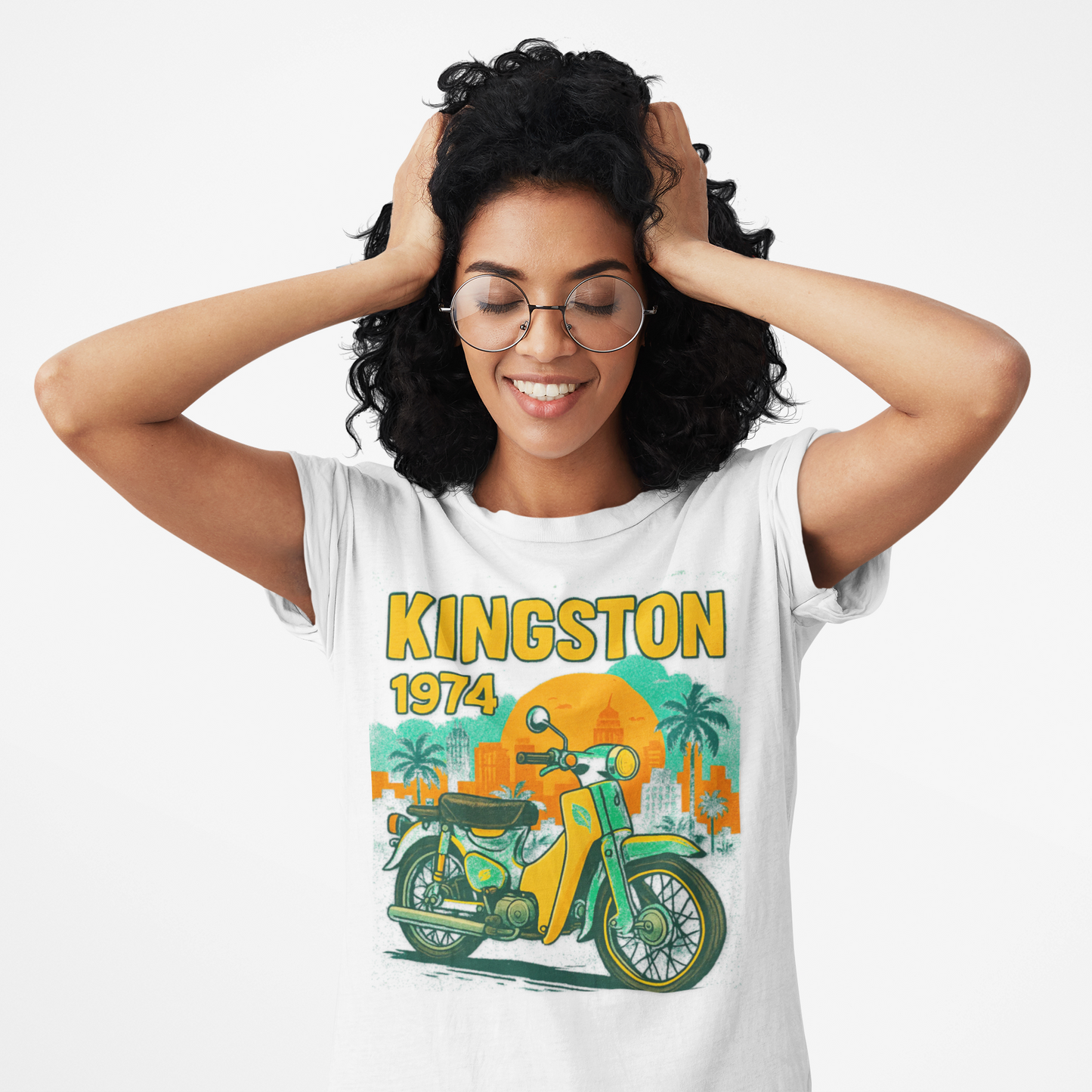 Kingston 1974 Vintage Tee, Retro Motorcycle Tee, Unisex Graphic T-Shirt, Summer Fashion, Travel Souvenir Shirt, Gift for Him/Her