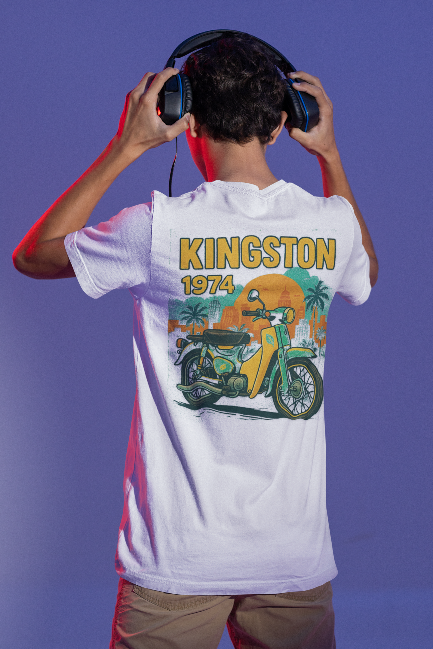 Kingston 1974 Vintage Tee, Retro Motorcycle Tee, Unisex Graphic T-Shirt, Summer Fashion, Travel Souvenir Shirt, Gift for Him/Her