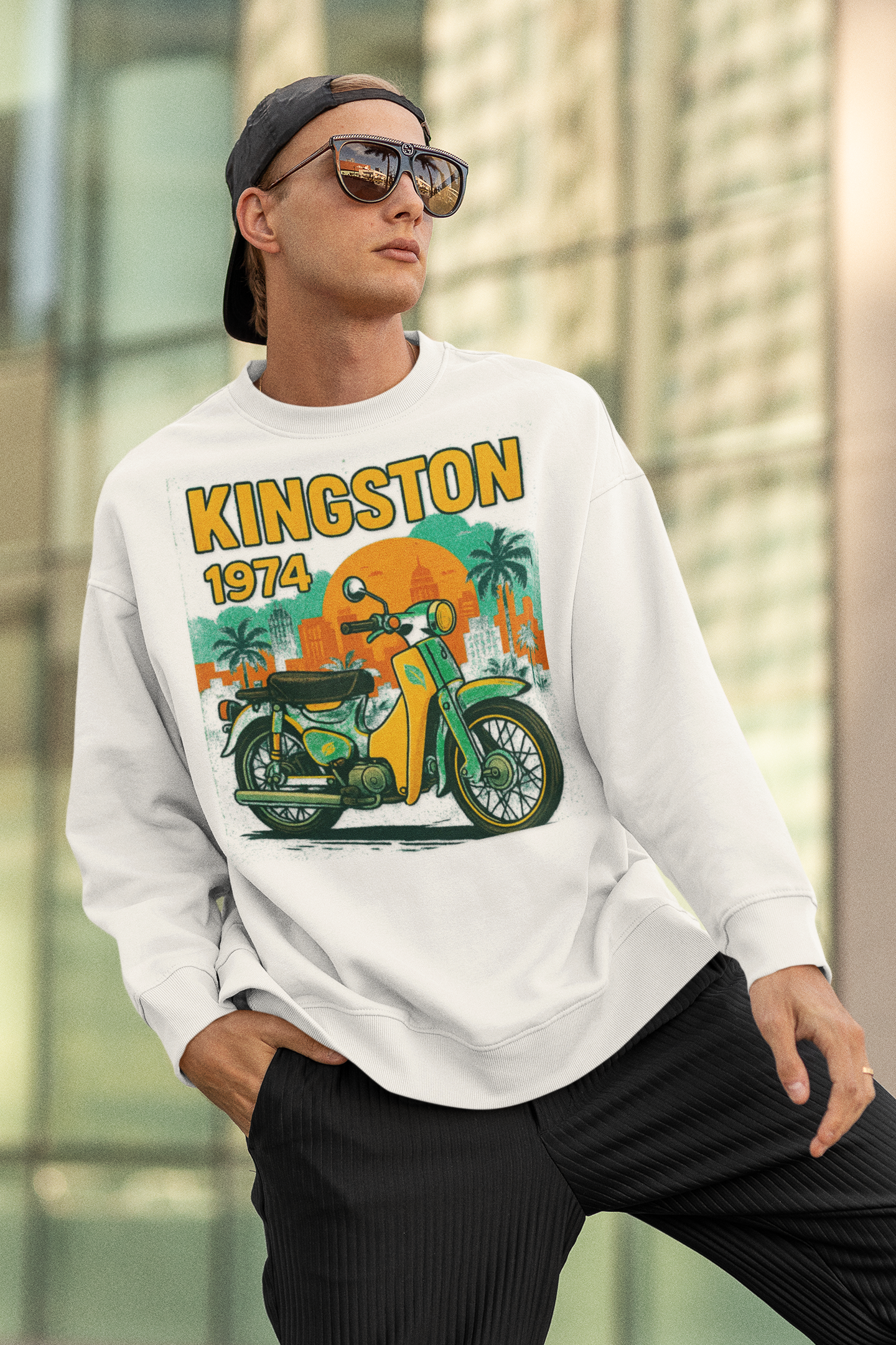 Kingston 1974 Vintage Tee, Retro Motorcycle Tee, Unisex Graphic T-Shirt, Summer Fashion, Travel Souvenir Shirt, Gift for Him/Her