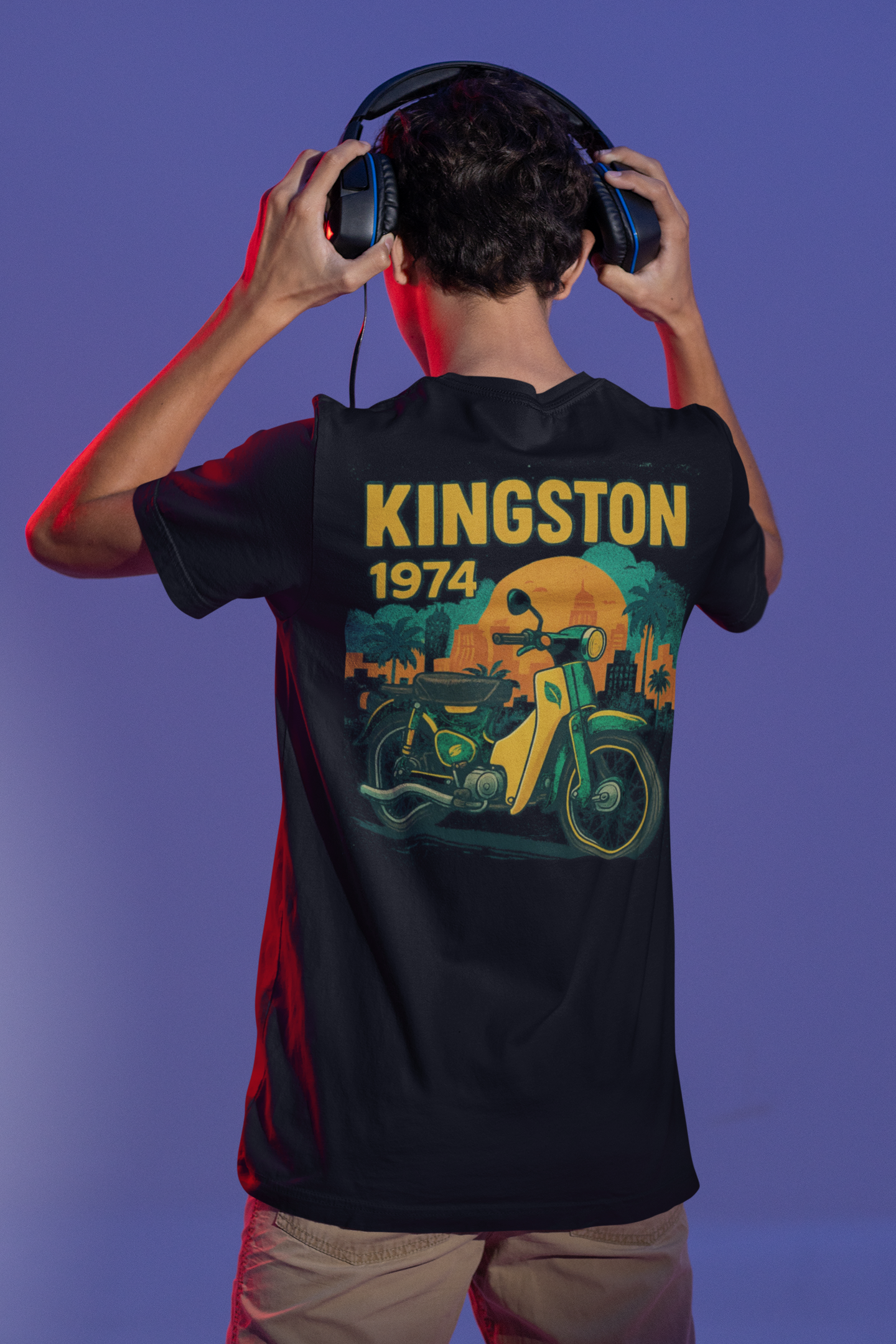 Kingston 1974 Vintage Tee, Retro Motorcycle Tee, Unisex Graphic T-Shirt, Summer Fashion, Travel Souvenir Shirt, Gift for Him/Her