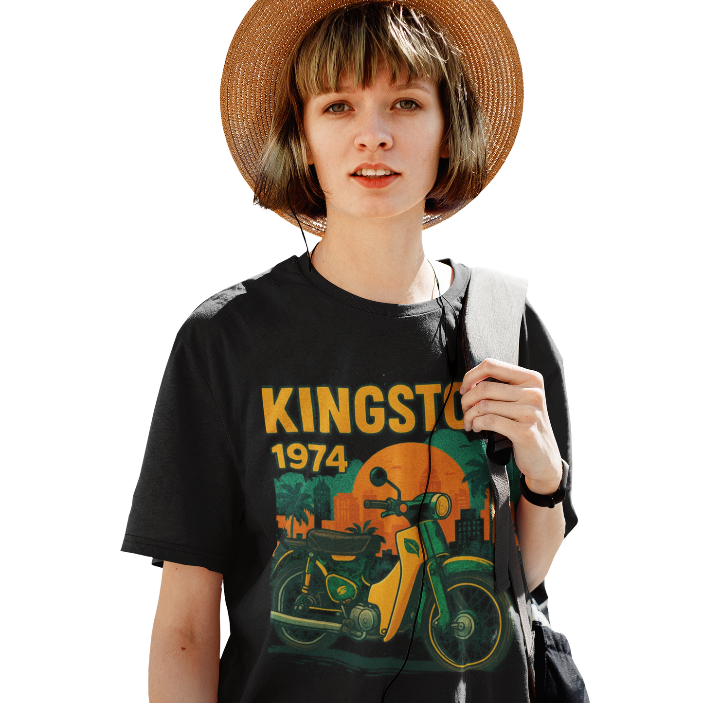 Kingston 1974 Vintage Tee, Retro Motorcycle Tee, Unisex Graphic T-Shirt, Summer Fashion, Travel Souvenir Shirt, Gift for Him/Her