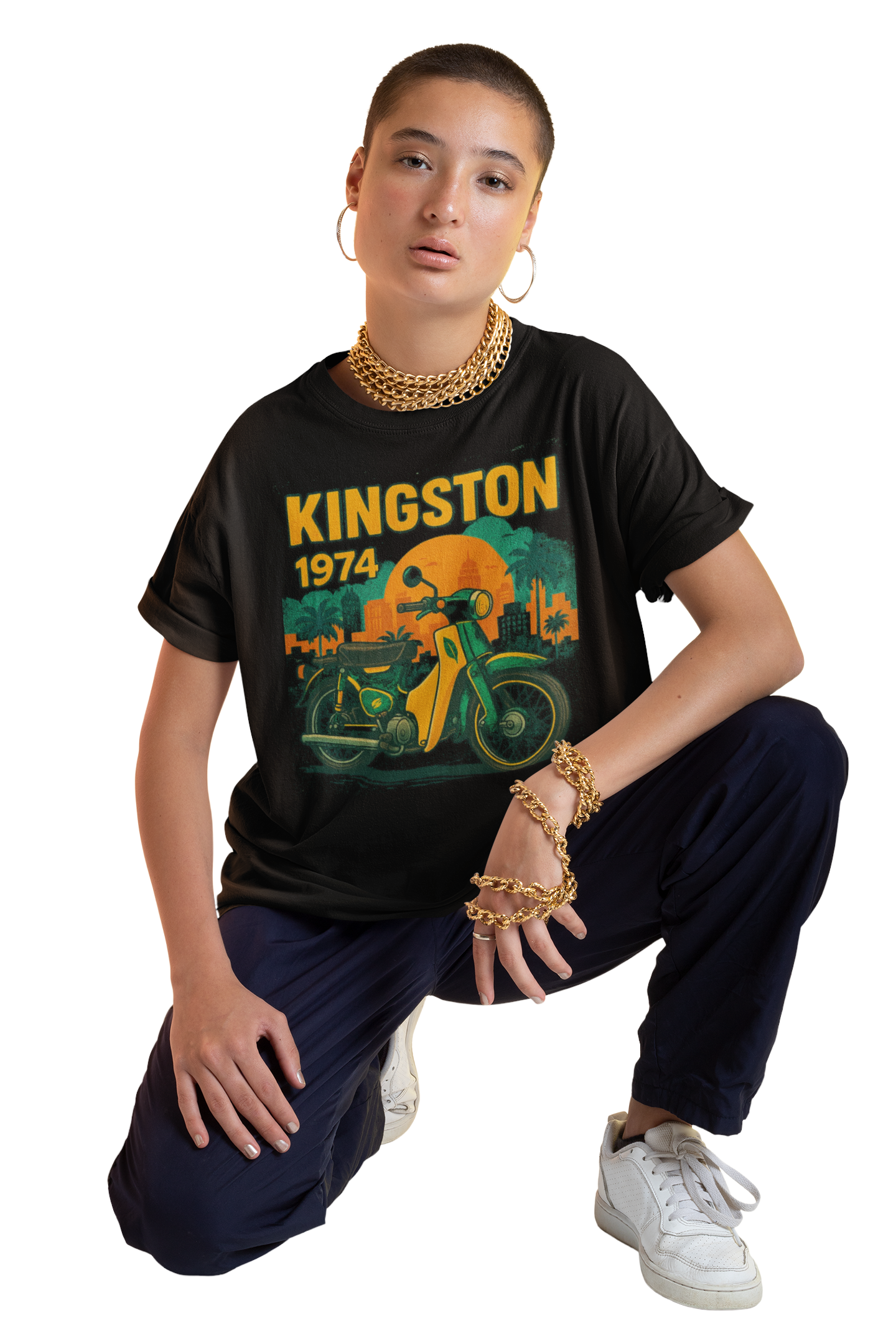 Kingston 1974 Vintage Tee, Retro Motorcycle Tee, Unisex Graphic T-Shirt, Summer Fashion, Travel Souvenir Shirt, Gift for Him/Her