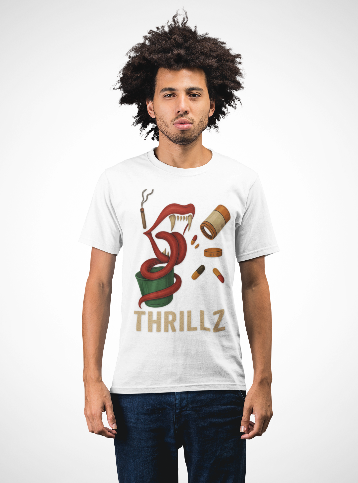 Thrillz Graphic T-Shirt - Unisex Vibe, Casual Wear, Trendy Street Style, Perfect for Parties, Gift for Friends