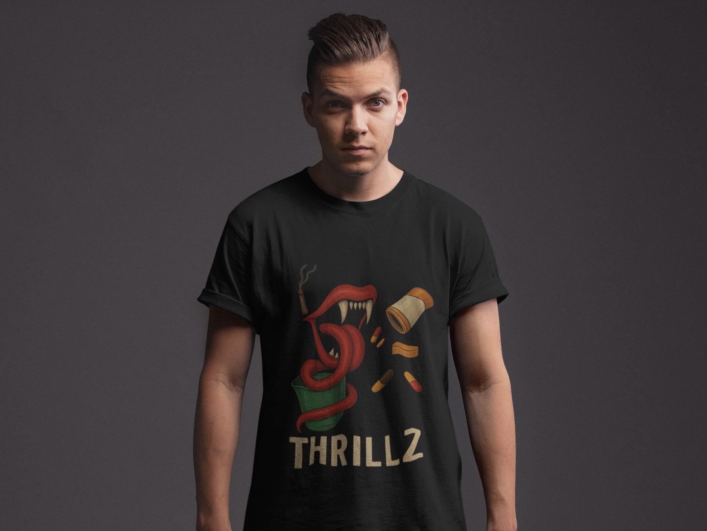 Thrillz Graphic T-Shirt - Unisex Vibe, Casual Wear, Trendy Street Style, Perfect for Parties, Gift for Friends