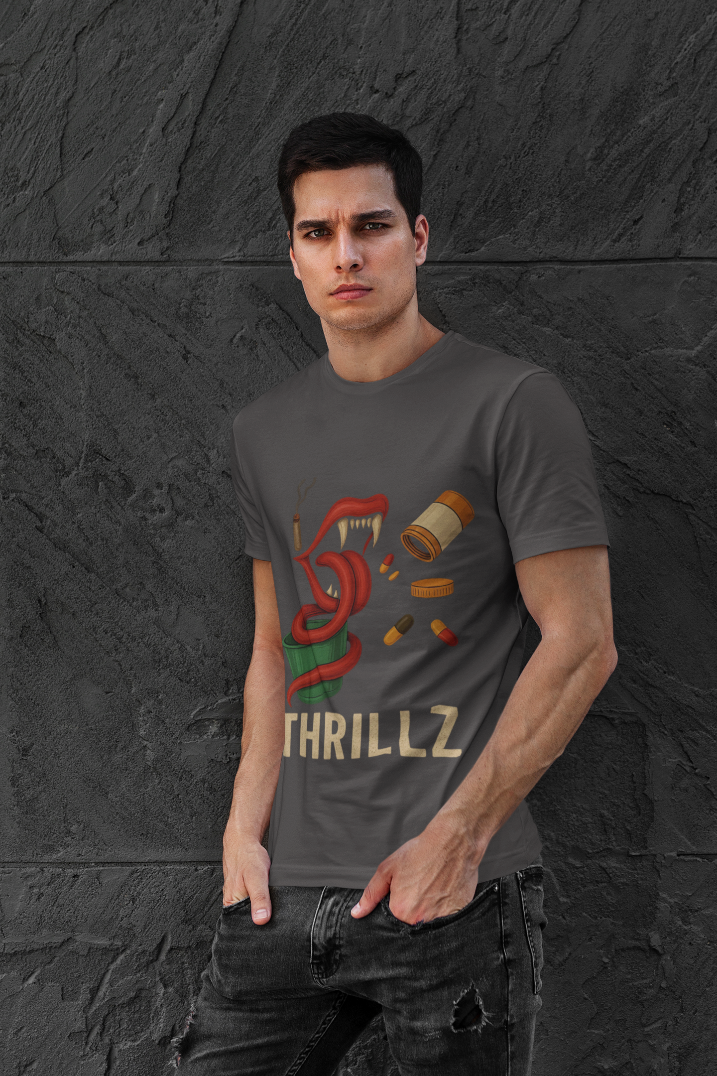 Thrillz Graphic T-Shirt - Unisex Vibe, Casual Wear, Trendy Street Style, Perfect for Parties, Gift for Friends