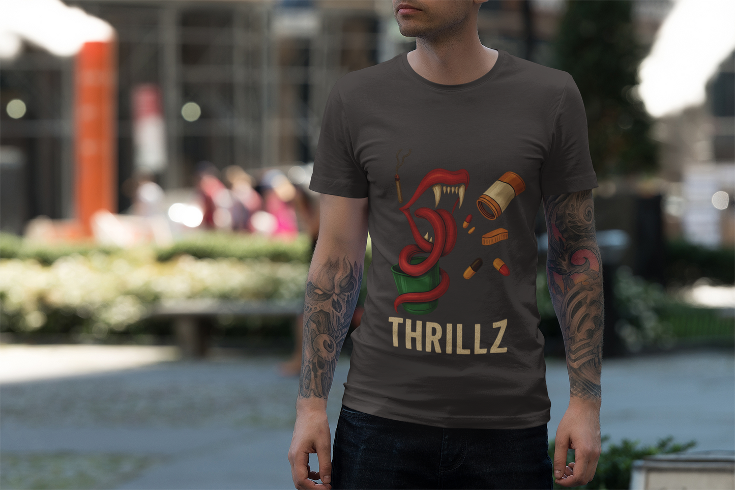 Thrillz Graphic T-Shirt - Unisex Vibe, Casual Wear, Trendy Street Style, Perfect for Parties, Gift for Friends