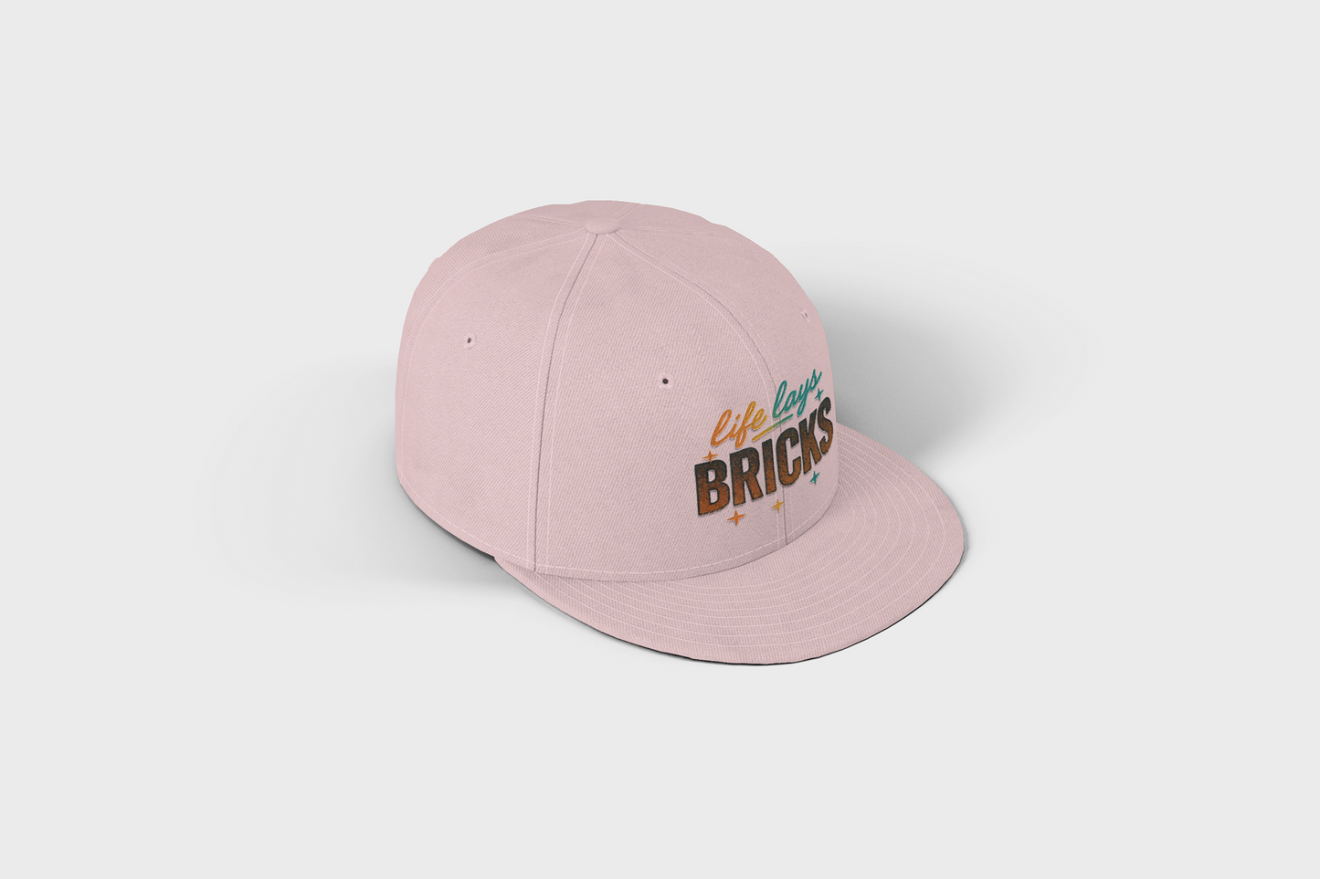 Life Lays Bricks Dad Cap - Classic White Hat, Perfect for Fathers' Day, Gift for Dads, Casual Style, Summer Accessory