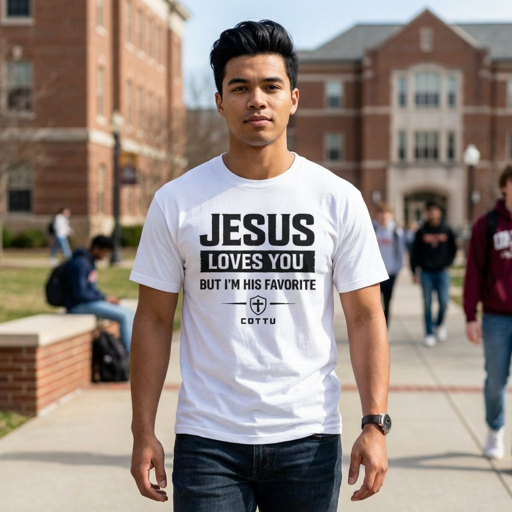 Christian Graphic Tee — "Jesus Loves You But I&