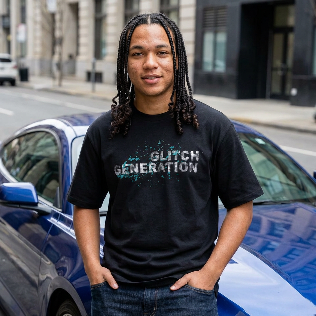 GLITCH GENERATION //CORE EDITION Tee — COTTU Retro Cyber Tech Graphic Shirt