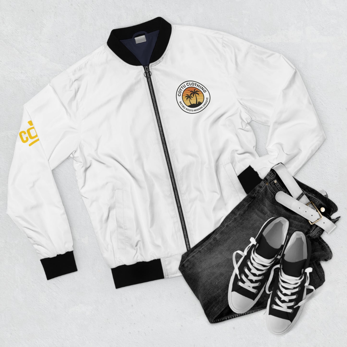 Men's Graphic Bomber Jacket - Trendy Streetwear, Casual Wear, Music Festival, Gift for Him, Vintage Style