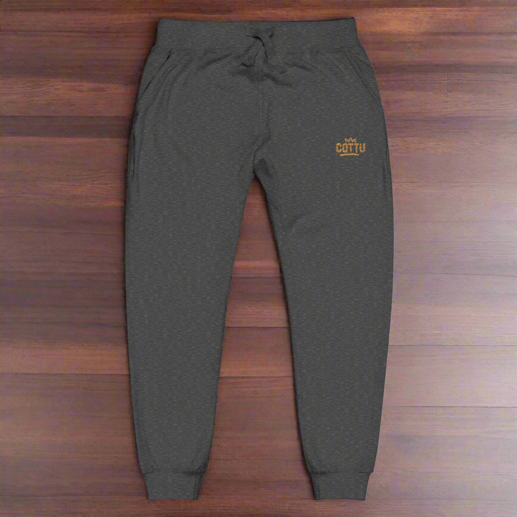 Fleece Sweatpants Retro Move-Modern Groove Embroidered