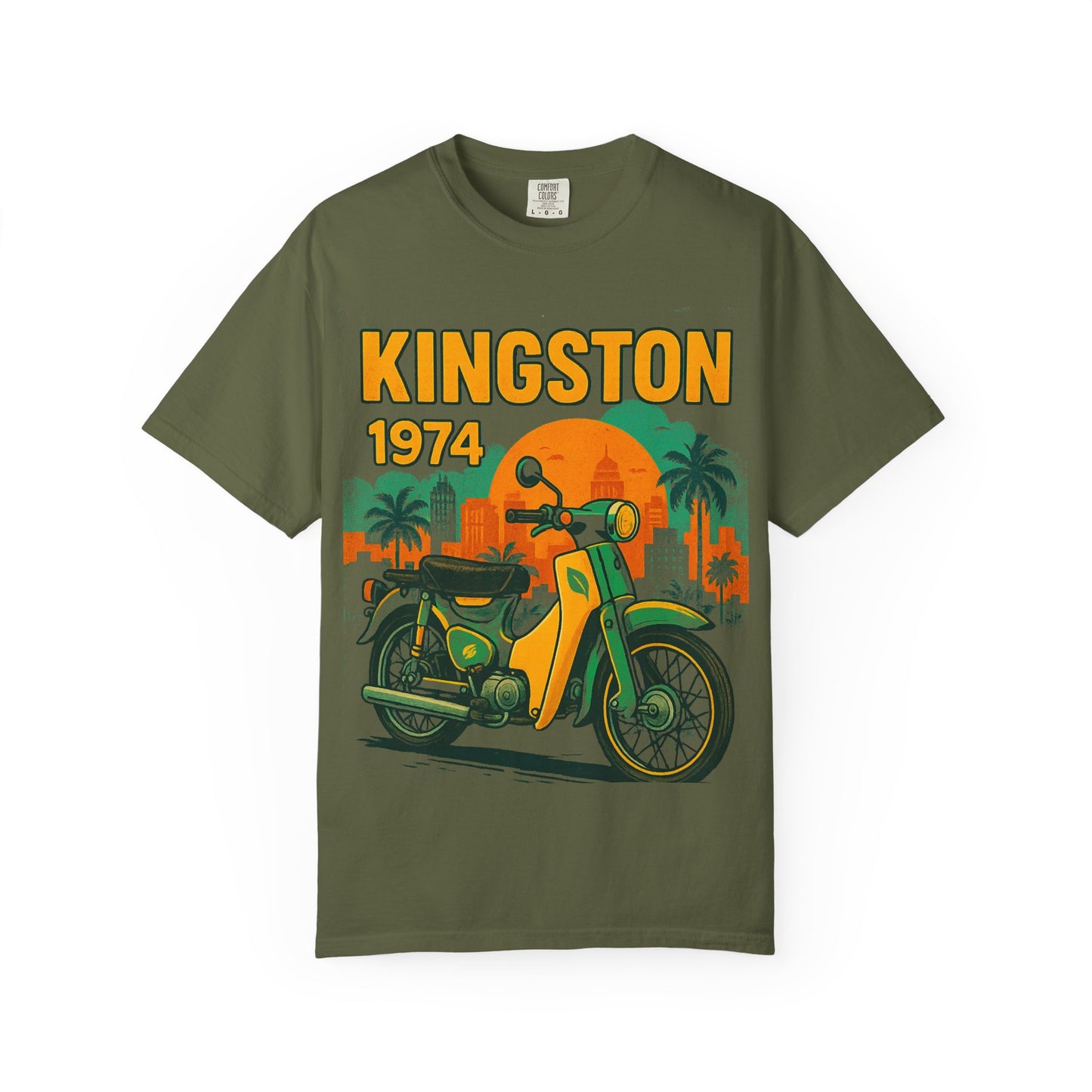 Kingston 1974 Vintage Tee, Retro Motorcycle Tee, Unisex Graphic T-Shirt, Summer Fashion, Travel Souvenir Shirt, Gift for Him/Her