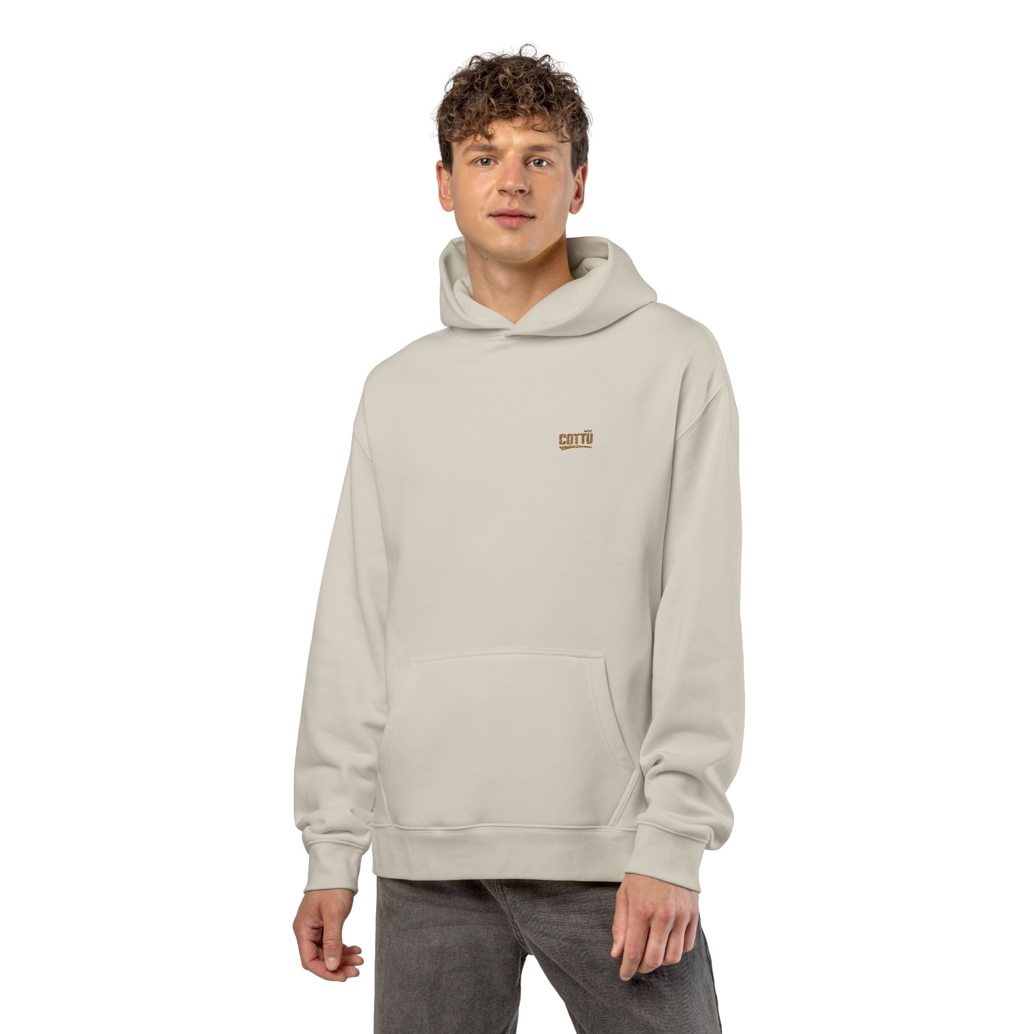 Relaxed Hoodie — Minimal Embroidered Chest Logo, Cozy Everyday Casual