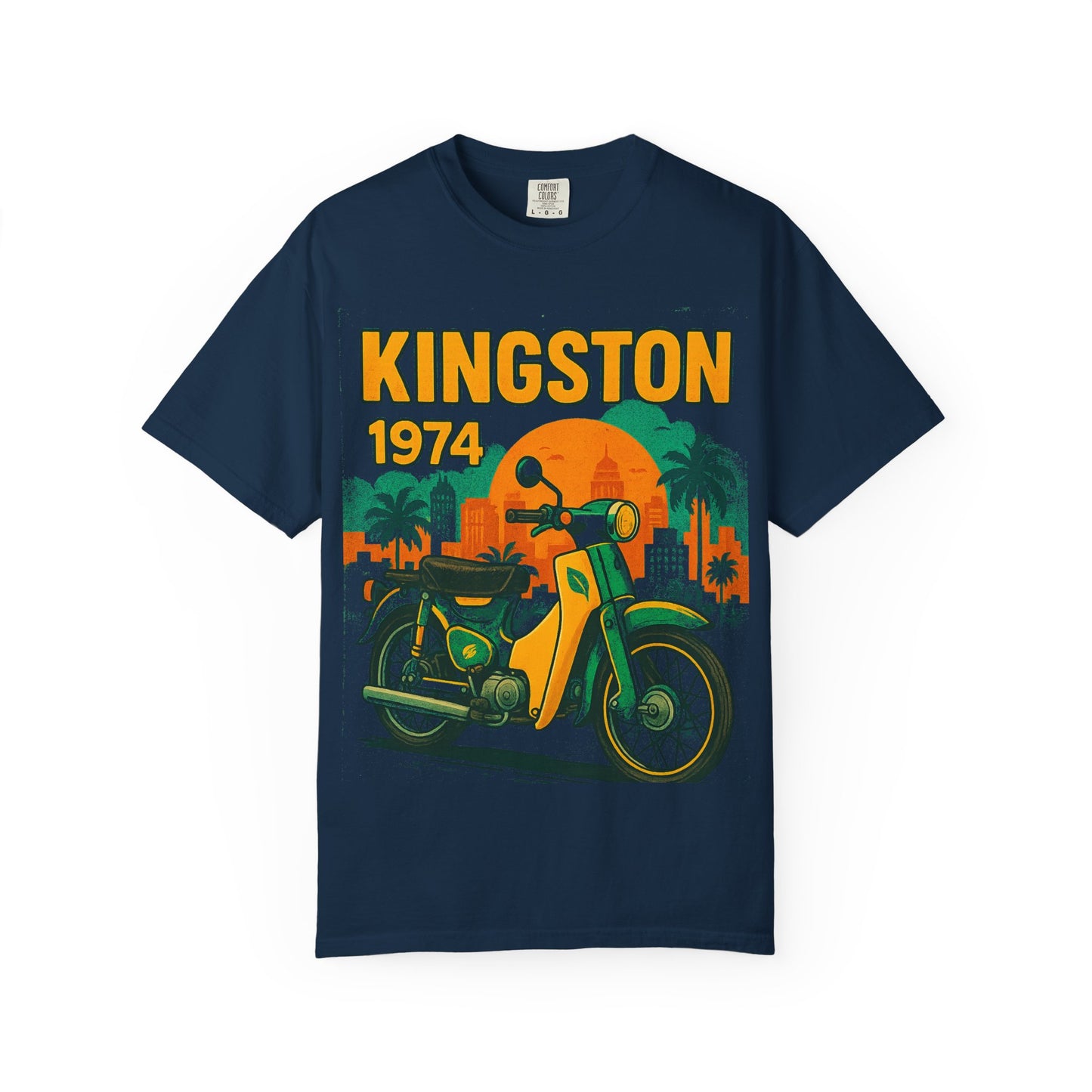 Kingston 1974 Vintage Tee, Retro Motorcycle Tee, Unisex Graphic T-Shirt, Summer Fashion, Travel Souvenir Shirt, Gift for Him/Her