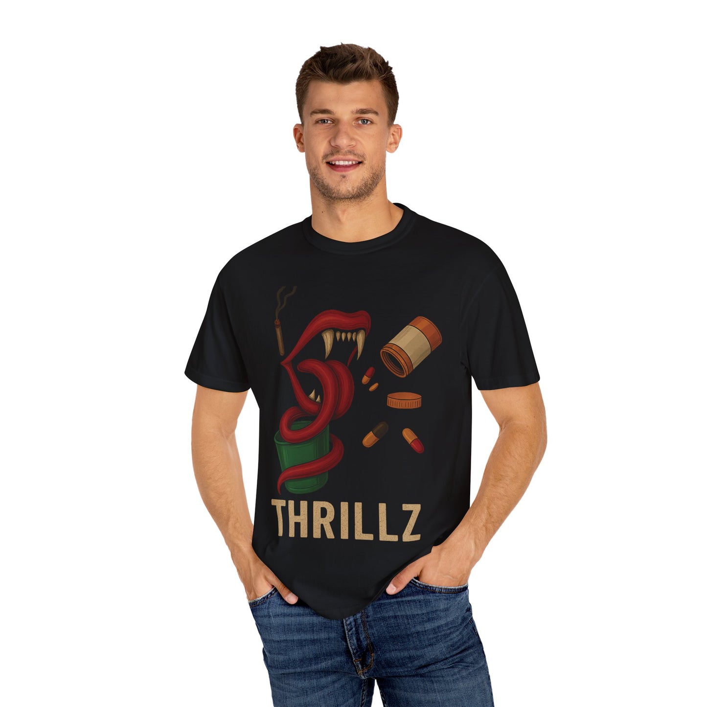 Thrillz Graphic T-Shirt - Unisex Vibe, Casual Wear, Trendy Street Style, Perfect for Parties, Gift for Friends
