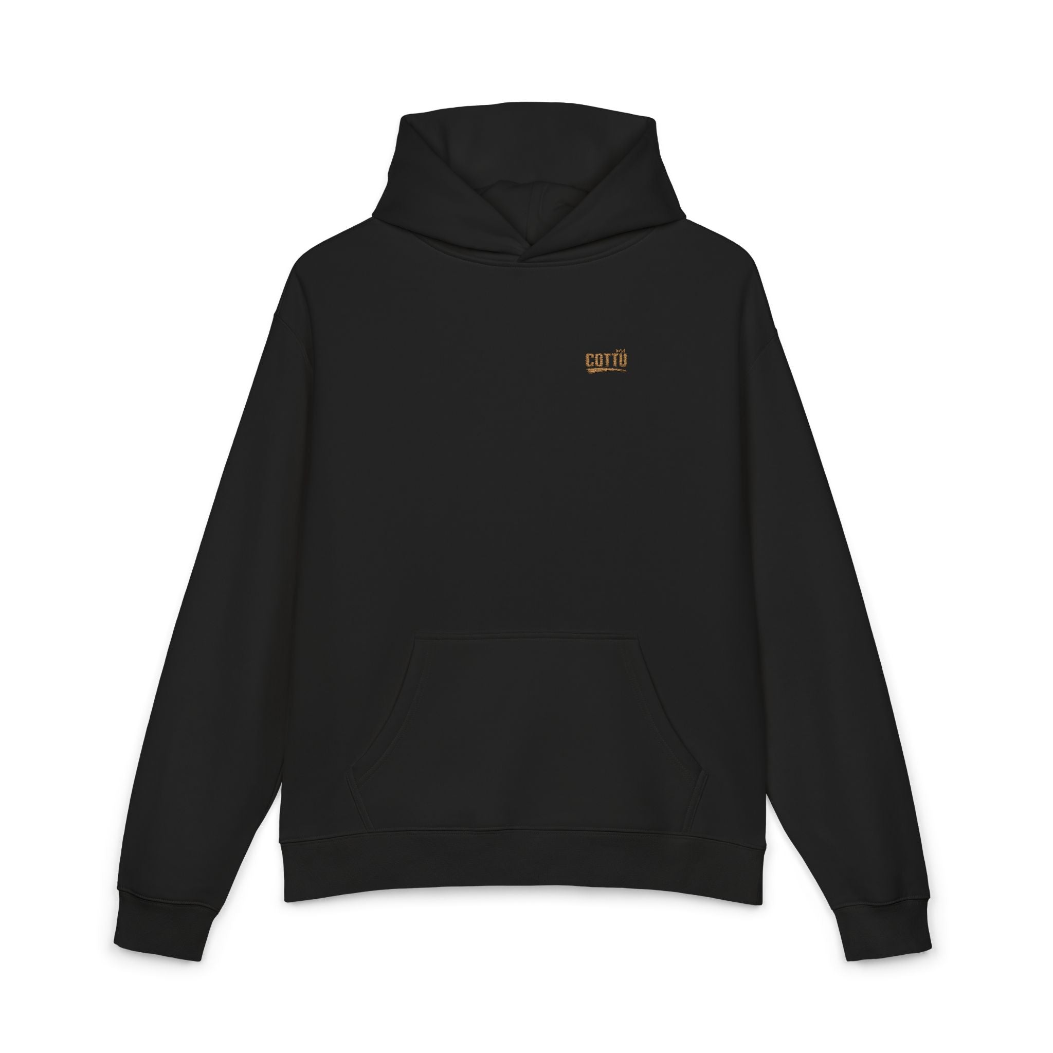 Relaxed Hoodie — Minimal Embroidered Chest Logo, Cozy Everyday Casual