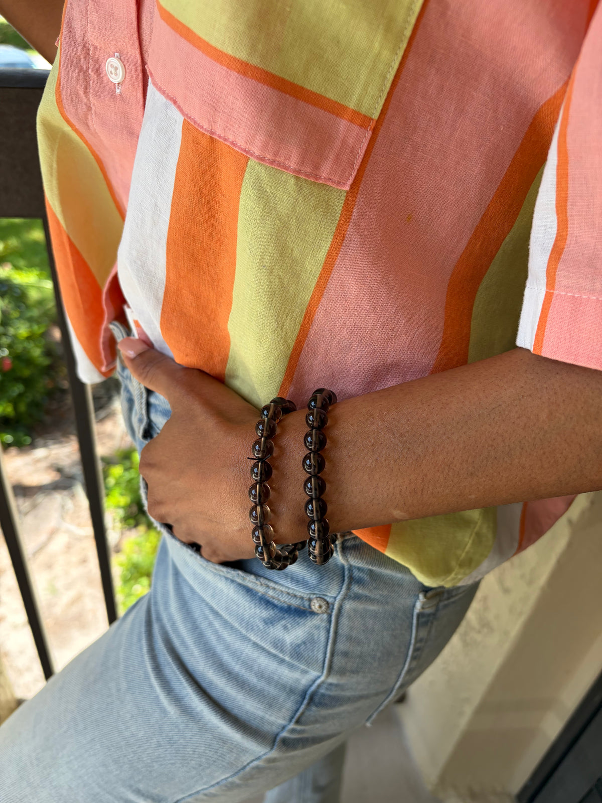 COTTU Obsidian Charm Bracelets