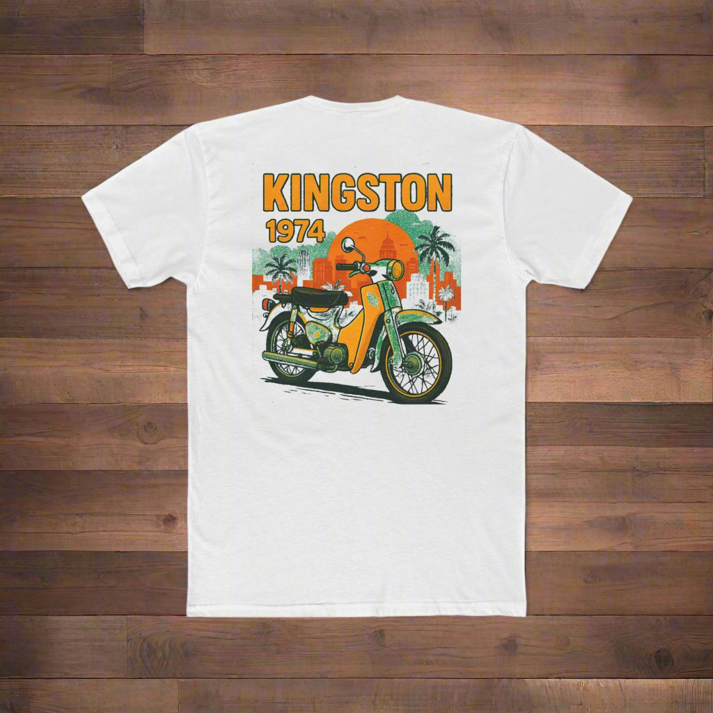 Vintage Motorcycle Kingston Unisex Tee, Retro Graphic T-Shirt, Gift for Riders, Casual Wear, Summer Essentials, Travel Souvenir