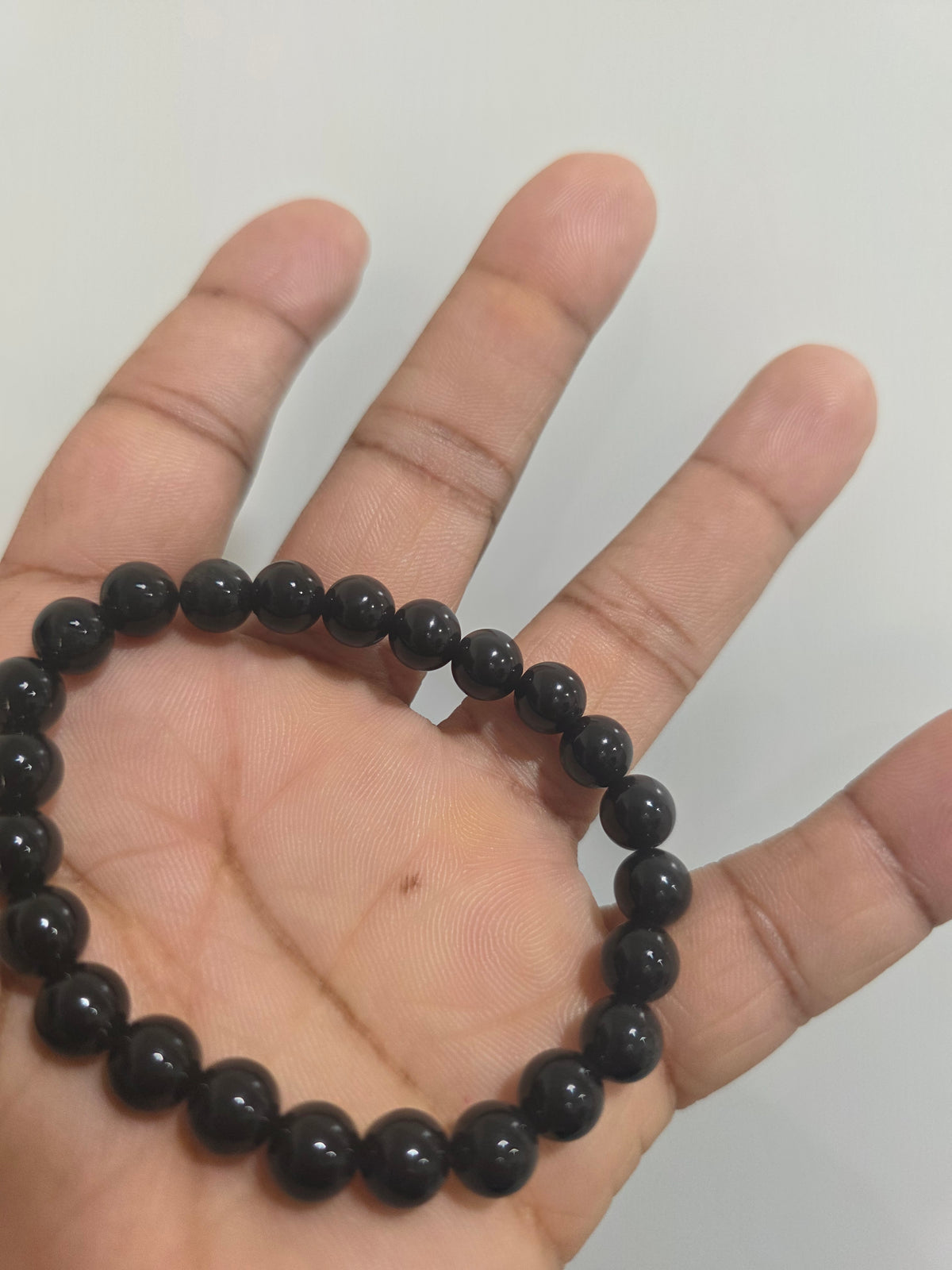 COTTU Black Tourmaline Stone Crystal Bracelet