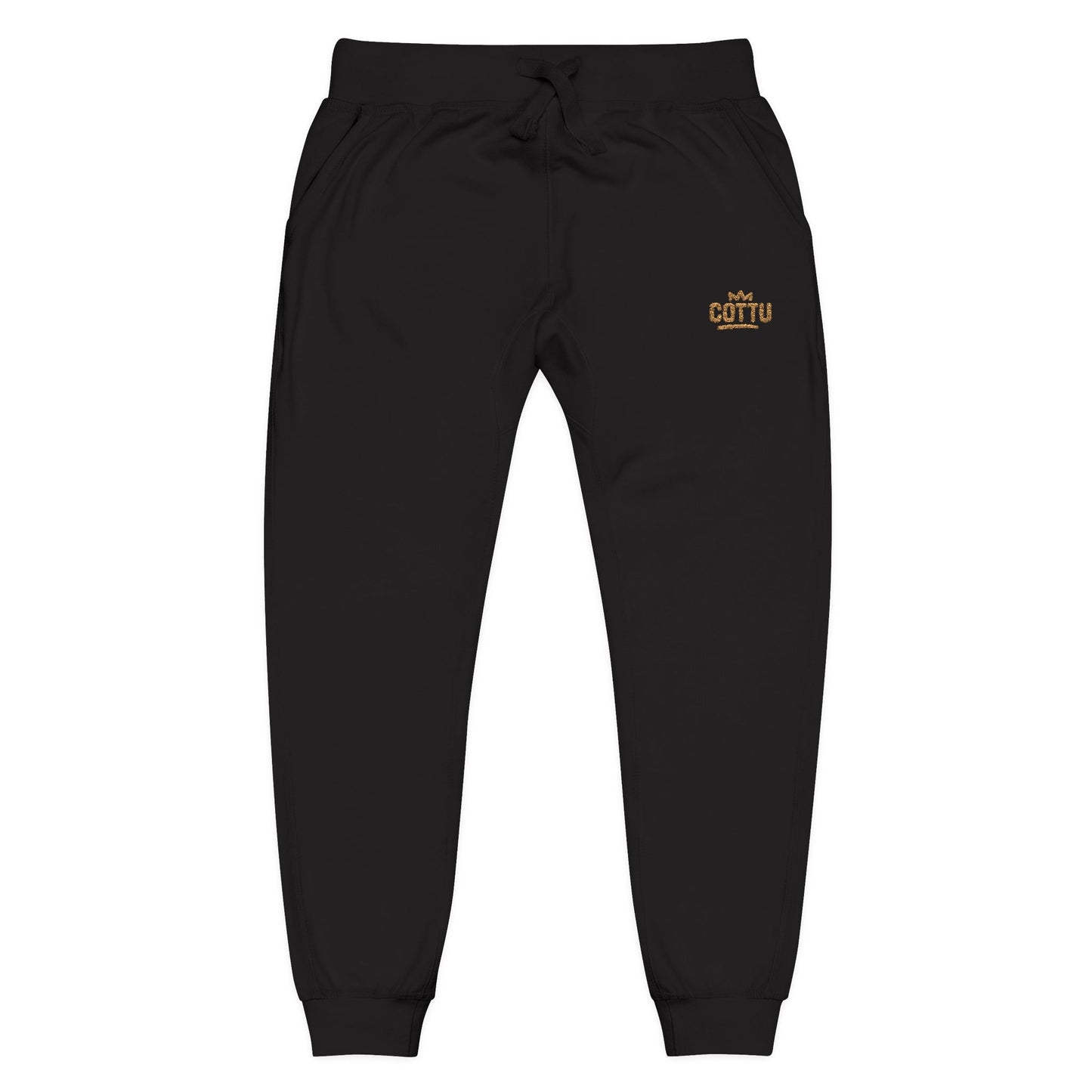 Fleece Sweatpants Retro Move-Modern Groove Embroidered