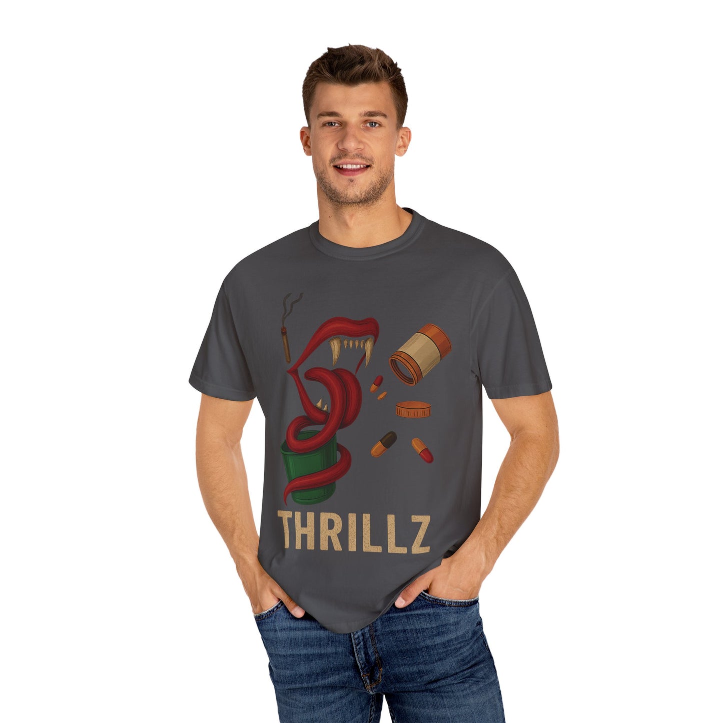 Thrillz Graphic T-Shirt - Unisex Vibe, Casual Wear, Trendy Street Style, Perfect for Parties, Gift for Friends