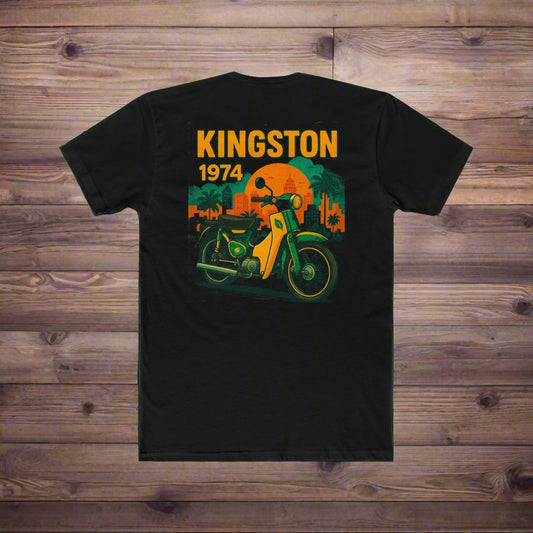 Vintage Motorcycle Kingston Unisex Tee, Retro Graphic T-Shirt, Gift for Riders, Casual Wear, Summer Essentials, Travel Souvenir