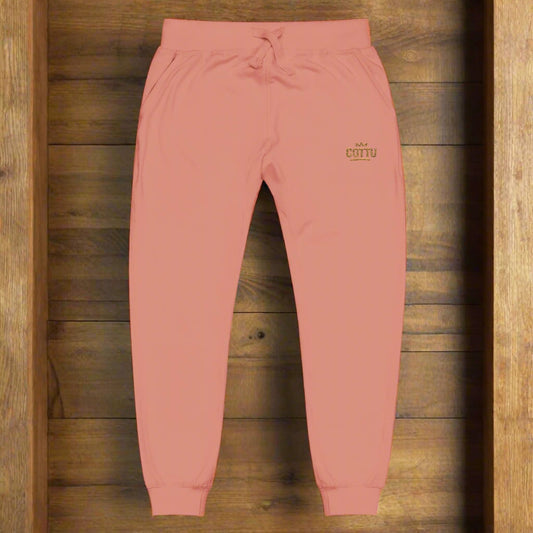 Fleece Sweatpants Retro Move-Modern Groove Embroidered