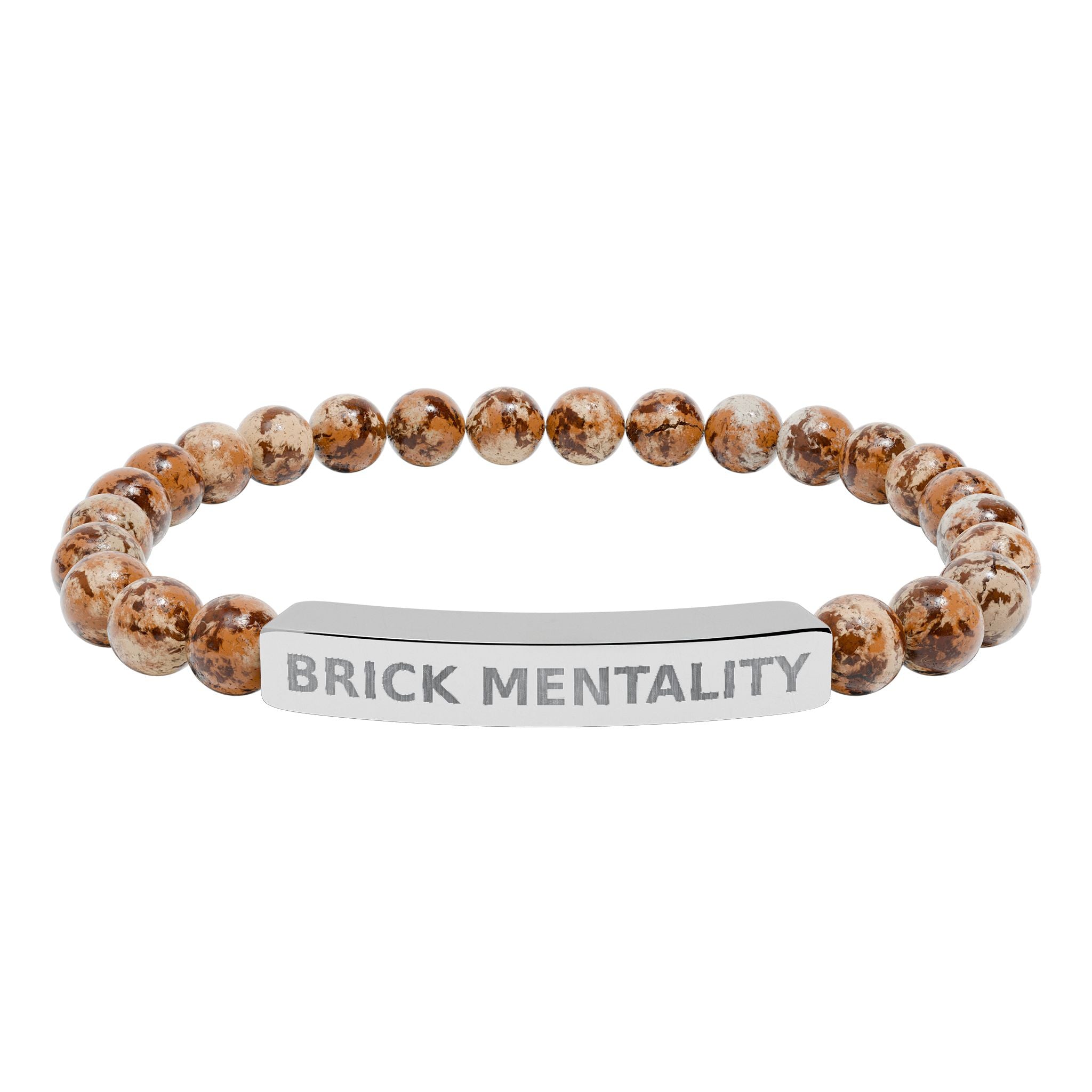 Engraved Natural Stone Stretch Bracelet — &