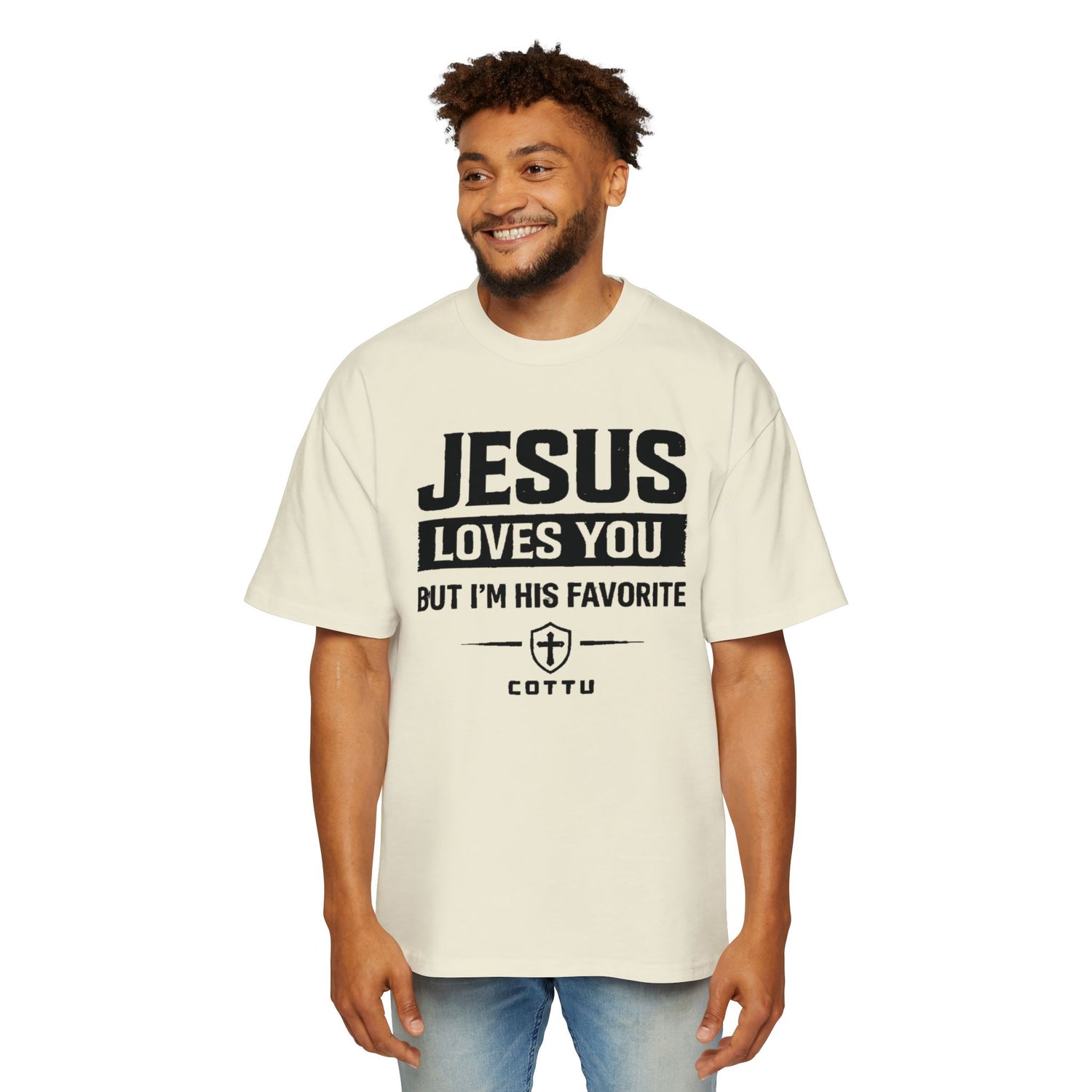 Christian Graphic Tee — "Jesus Loves You But I&