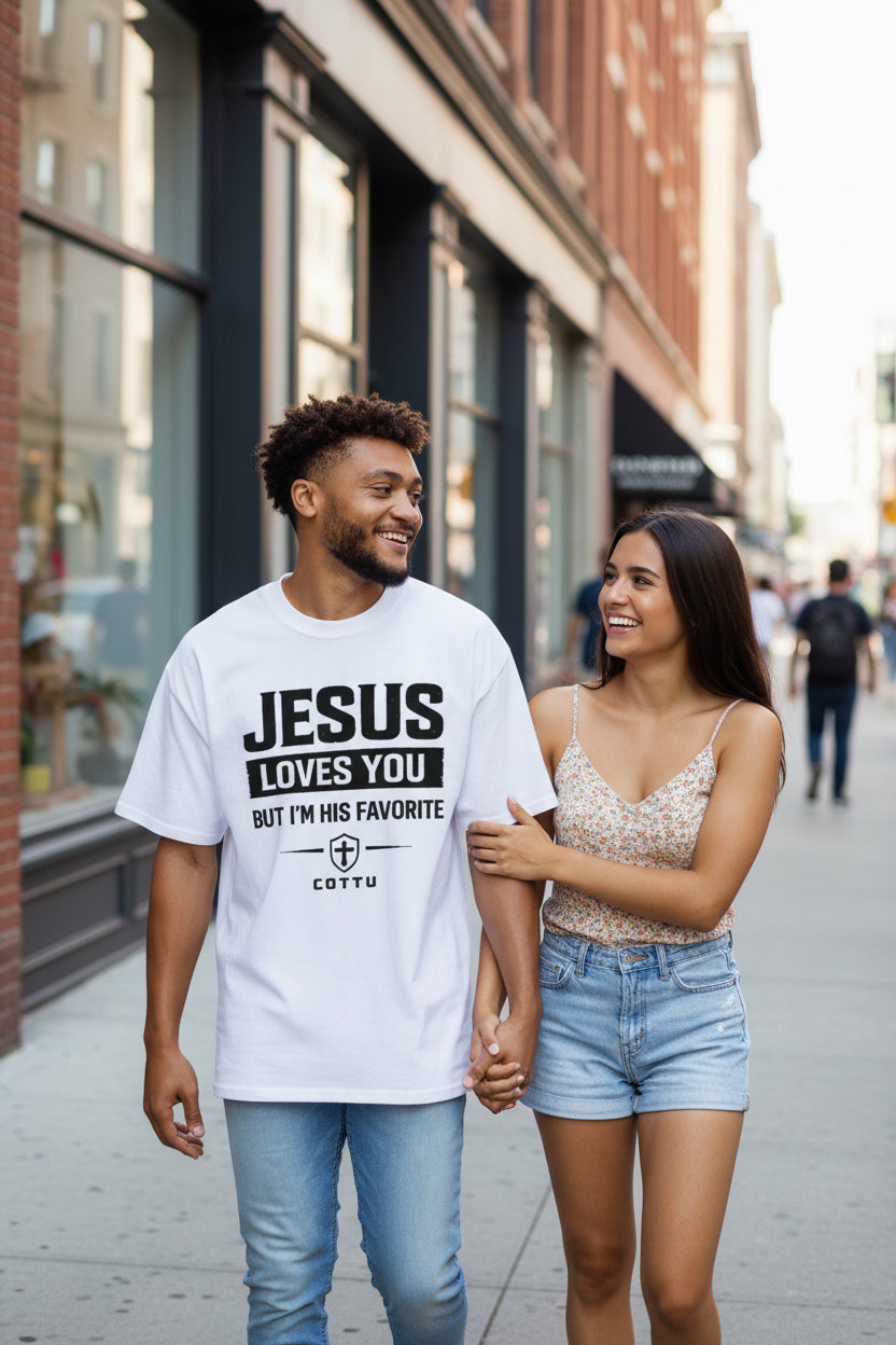 Christian Graphic Tee — "Jesus Loves You But I&