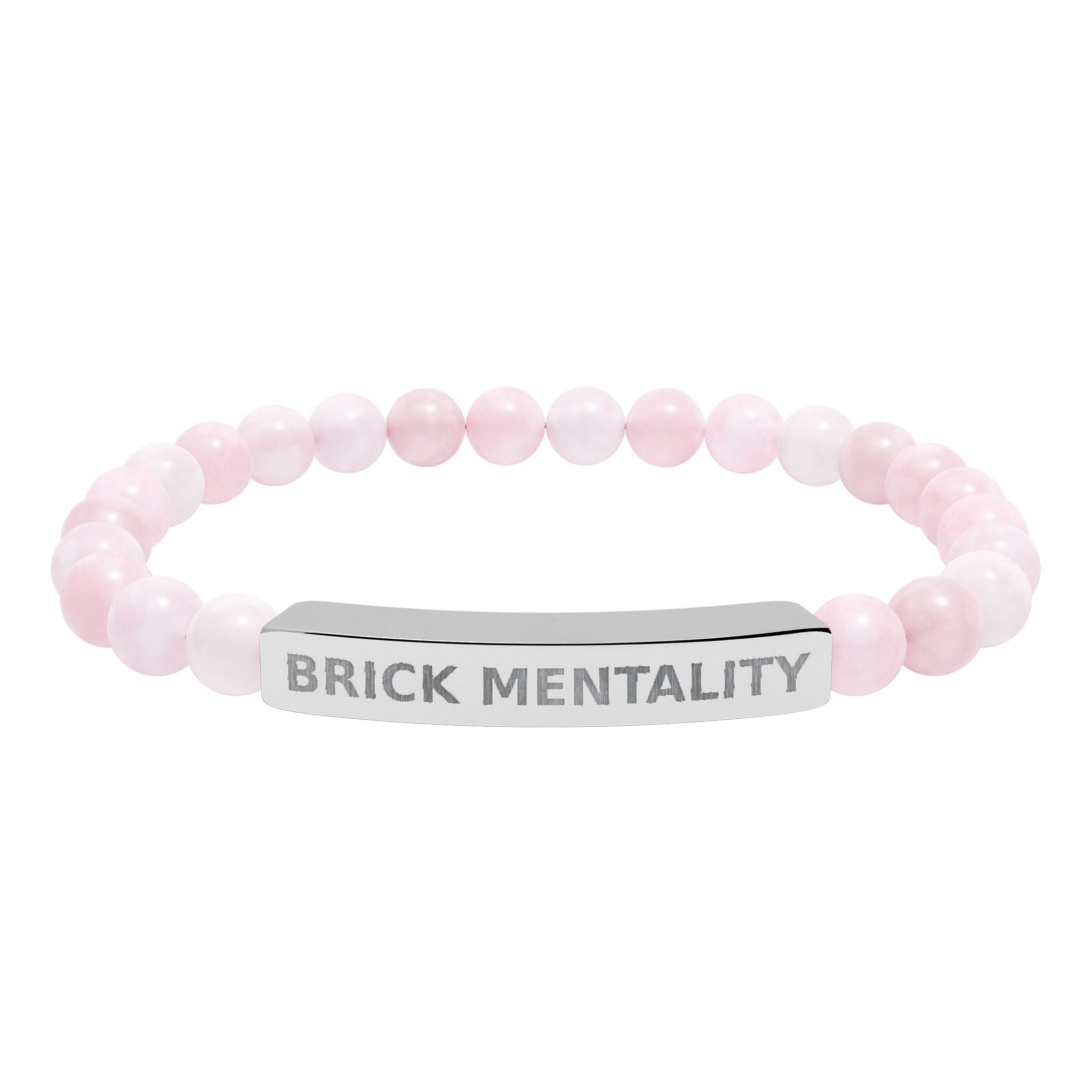 Engraved Natural Stone Stretch Bracelet — &
