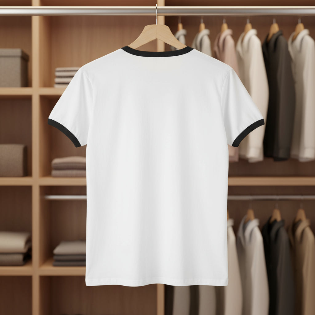 Stylish Unisex Cotton Ringer T-Shirt - Trendy Wear for Casual Outings, Gift for Birthdays, Everyday Comfort, Fashion Statement, Street Style