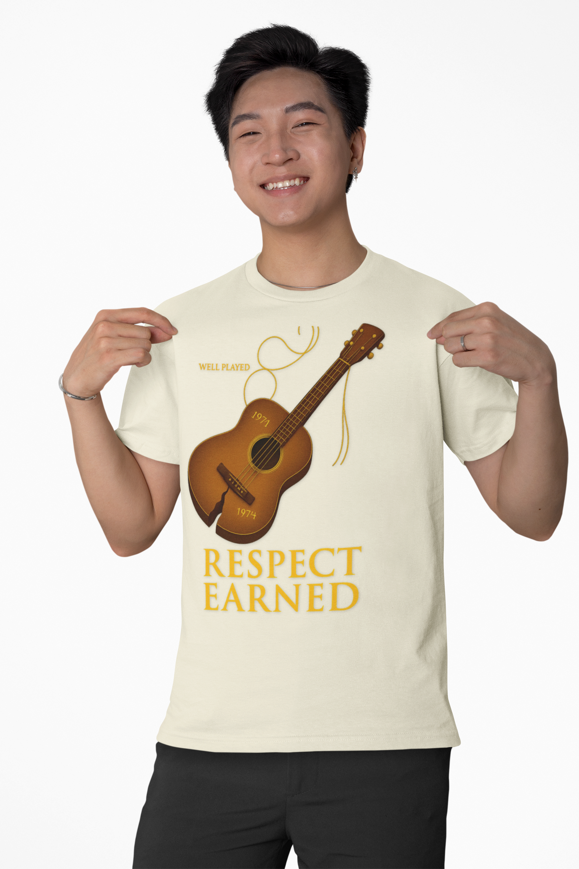 Oversized Tee with Message Print