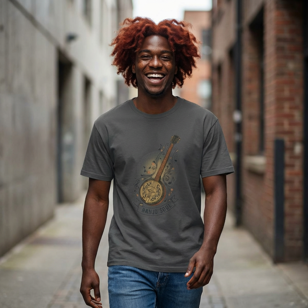 Banjo Soul Graphic Tee — Vintage Banjo Music Shirt
