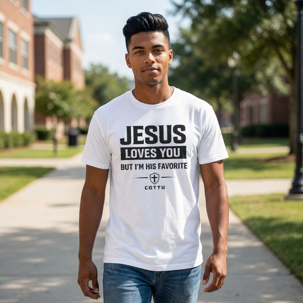 Christian Graphic Tee — "Jesus Loves You But I&