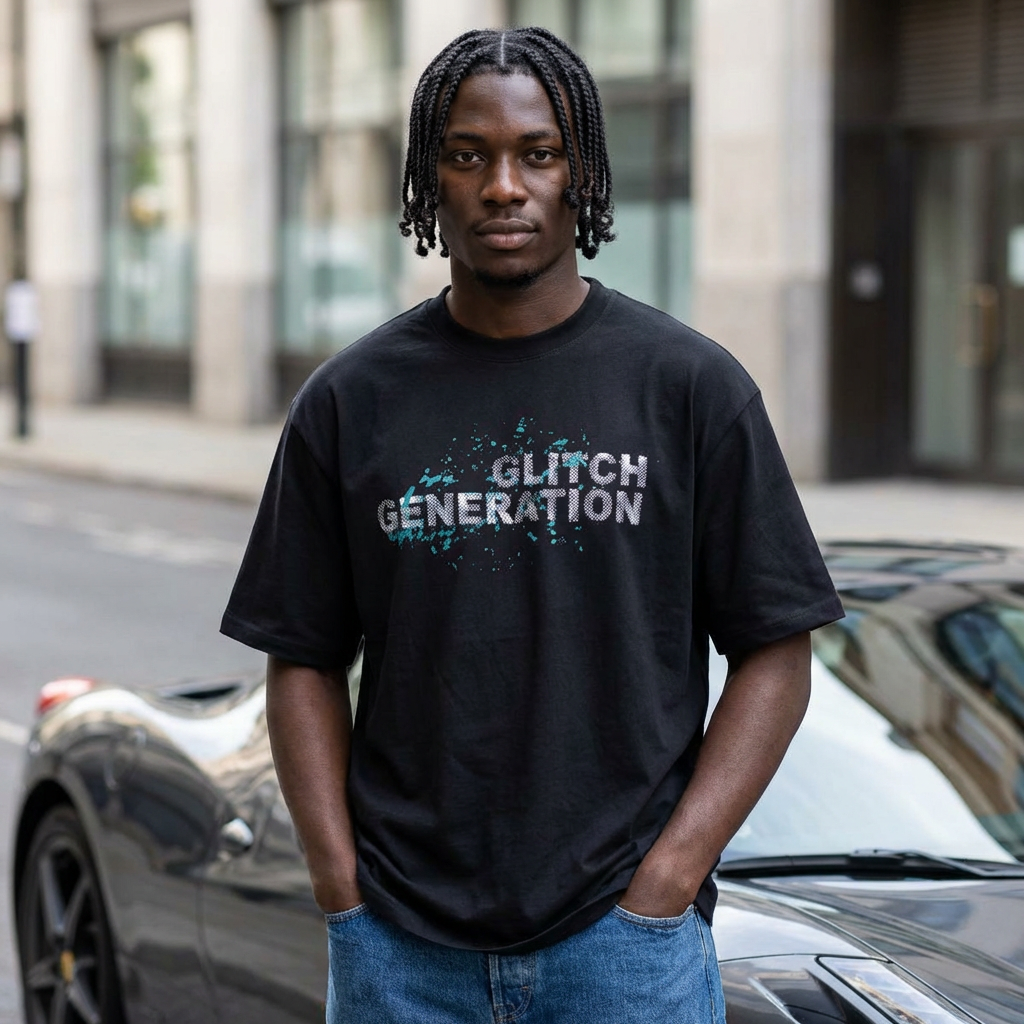 GLITCH  GENERATION //CORE EDITION Tee — COTTU Retro Cyber Tech Graphic Shirt