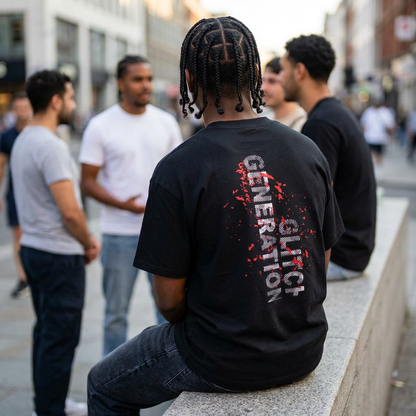 GLITCH GENERATION CORE  EDITION (RED)Tee — Cottu Retro Cyber Tech Graphic Shirt