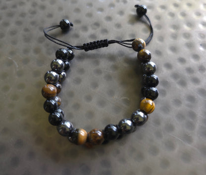 COTTU Triple Stone Adjustable Beaded Bracelet