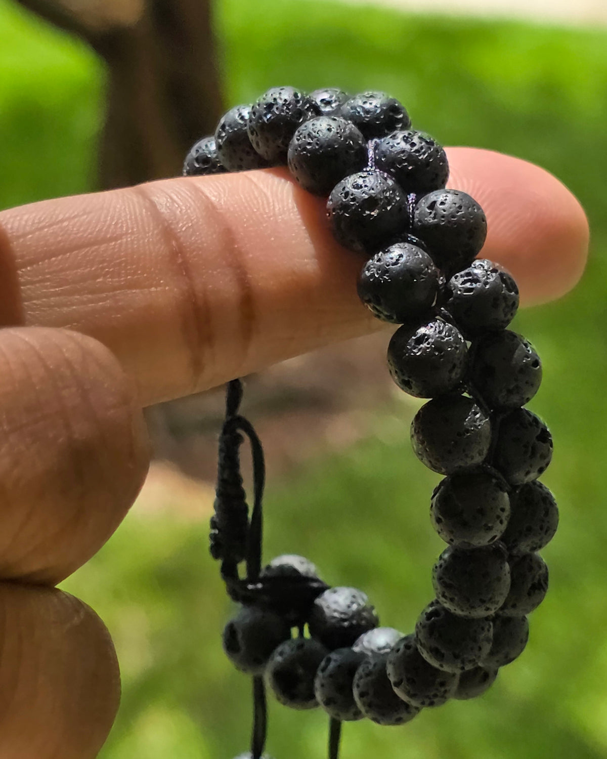 COTTU Double-Row Natural Stone Beaded Bracelet
