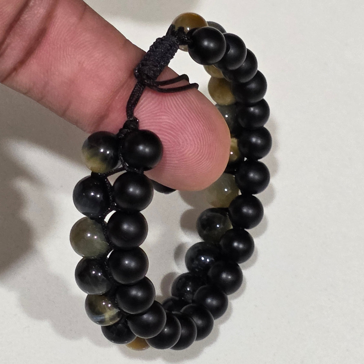 COTTU Double-Row Natural Stone Beaded Bracelet
